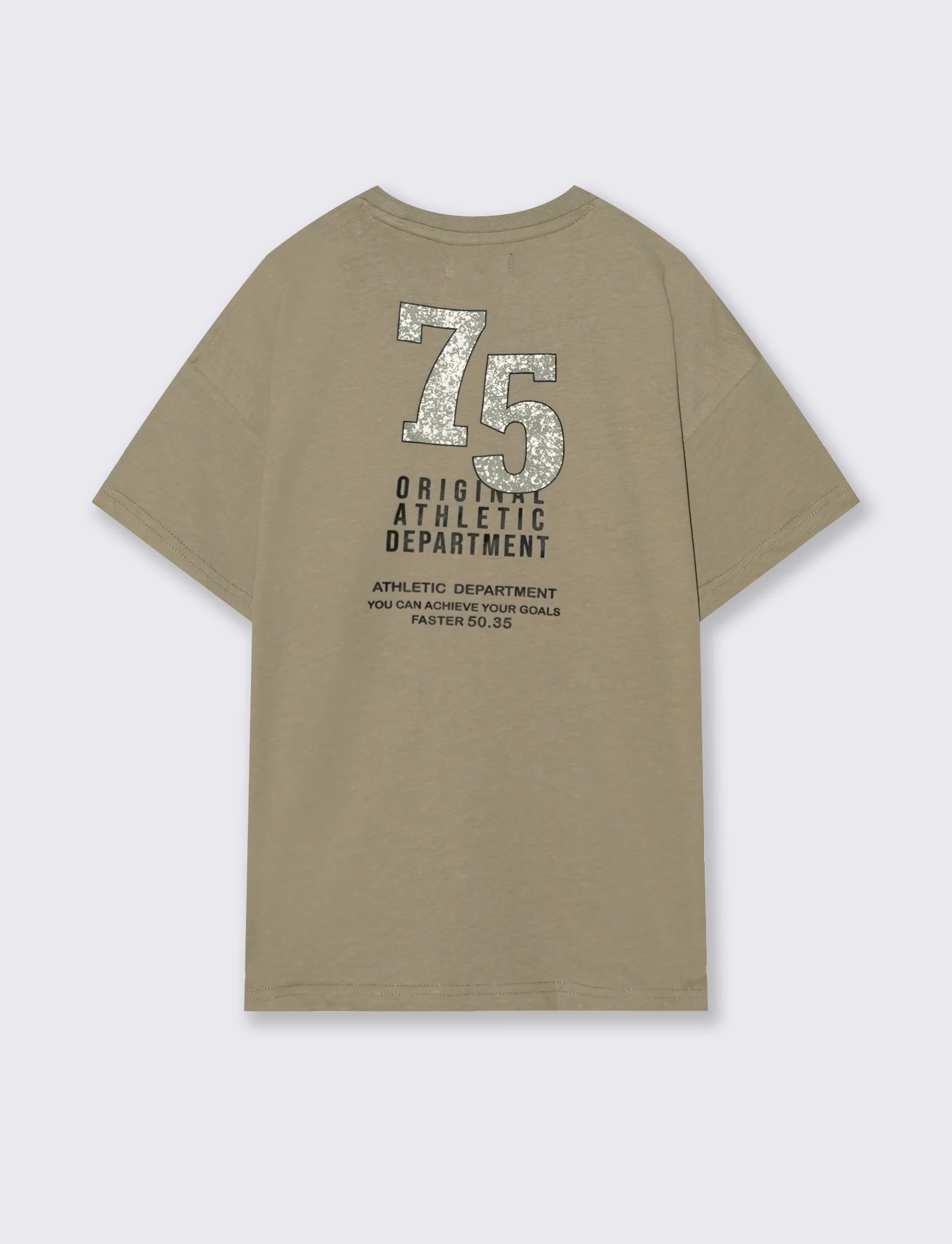 T-shirt oversize in jersey con stampa - Grigio mastice - Image 2