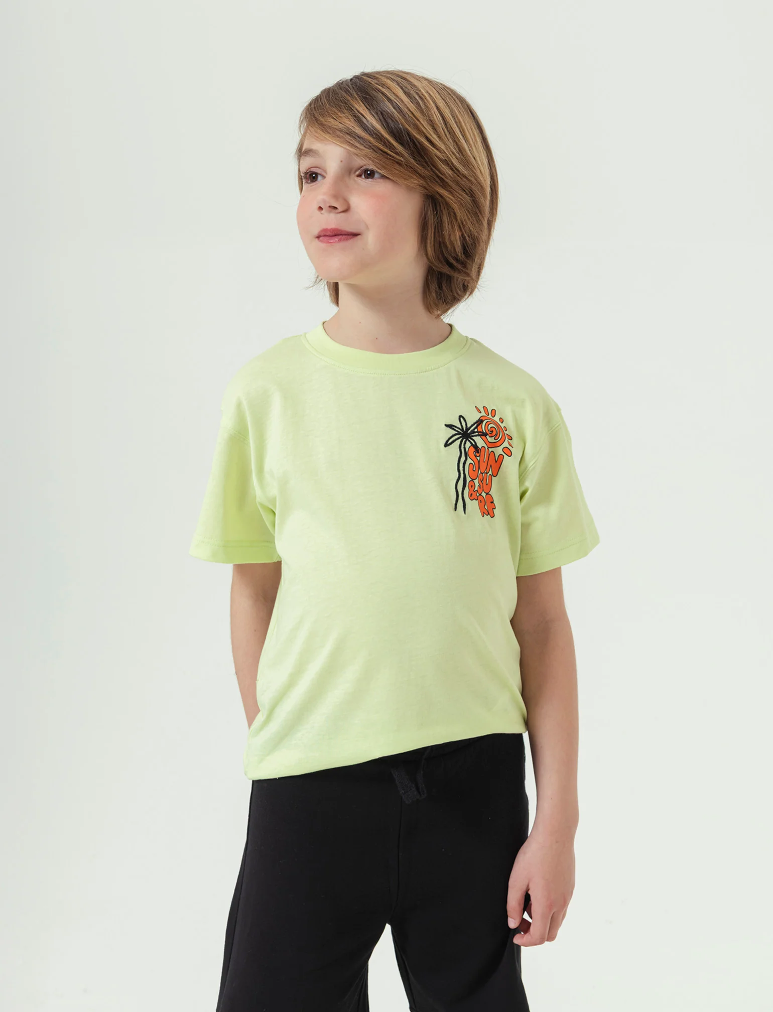T-shirt patch gommati da bambino - Giallo