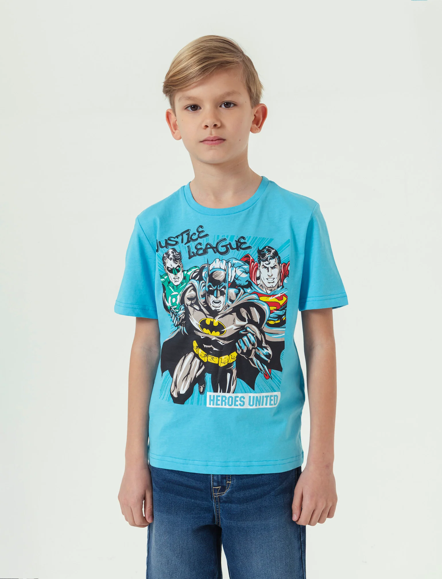 T-shirt personaggi DC Comics da bambino - Azzurro