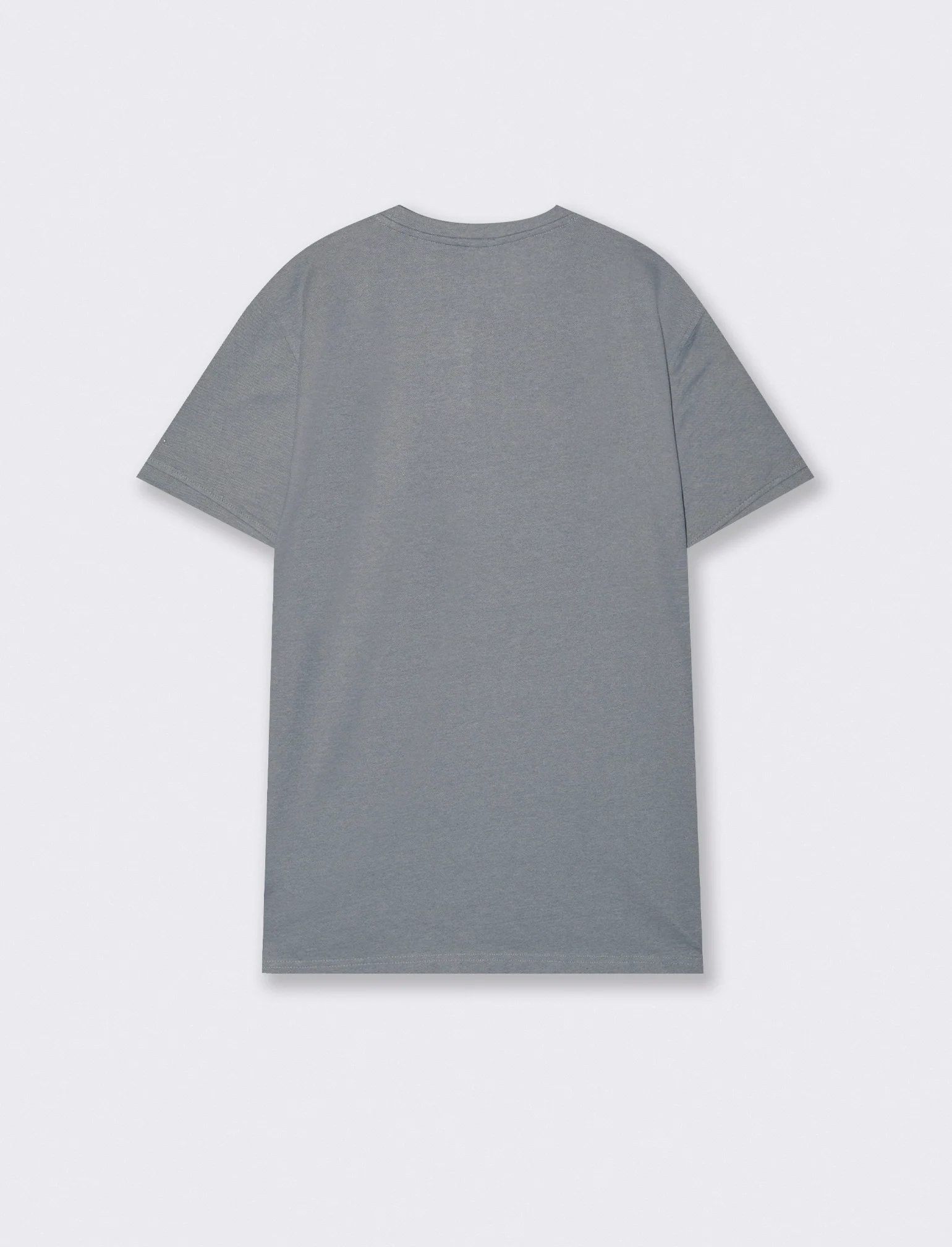 T-Shirt Piquet Effetto Melange Girocollo - Celeste - Image 5