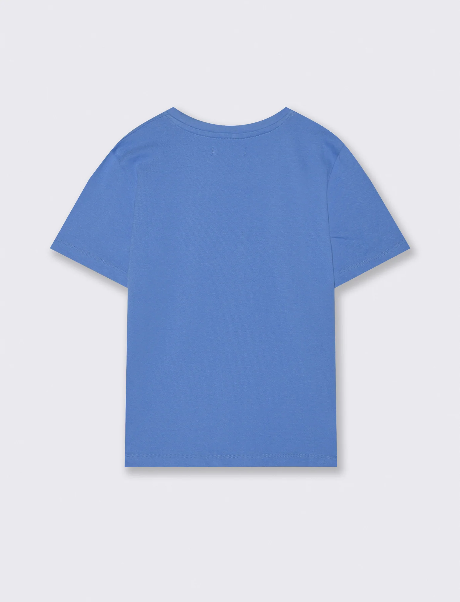 T-shirt piquet girocollo mezza manica - Blu oceano - Image 2