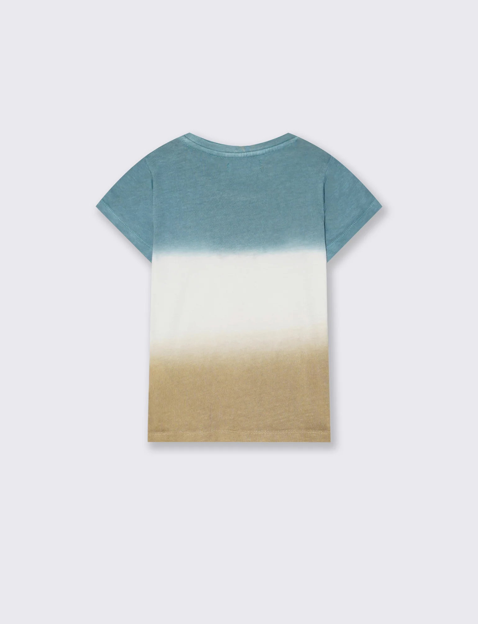 T-shirt polo manica corta a righe - Blu - Image 2