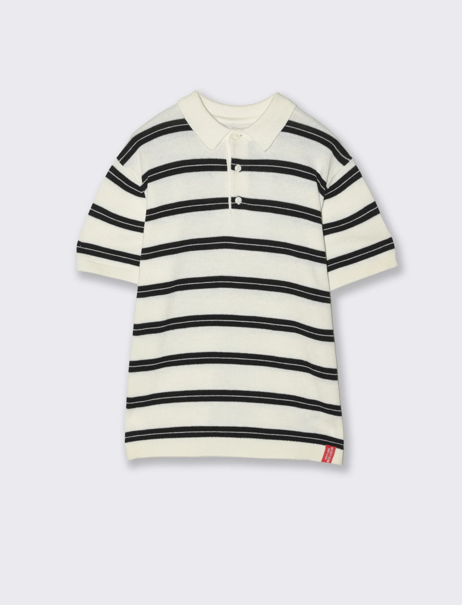 T-shirt polo rigata in maglia cotone - Righe