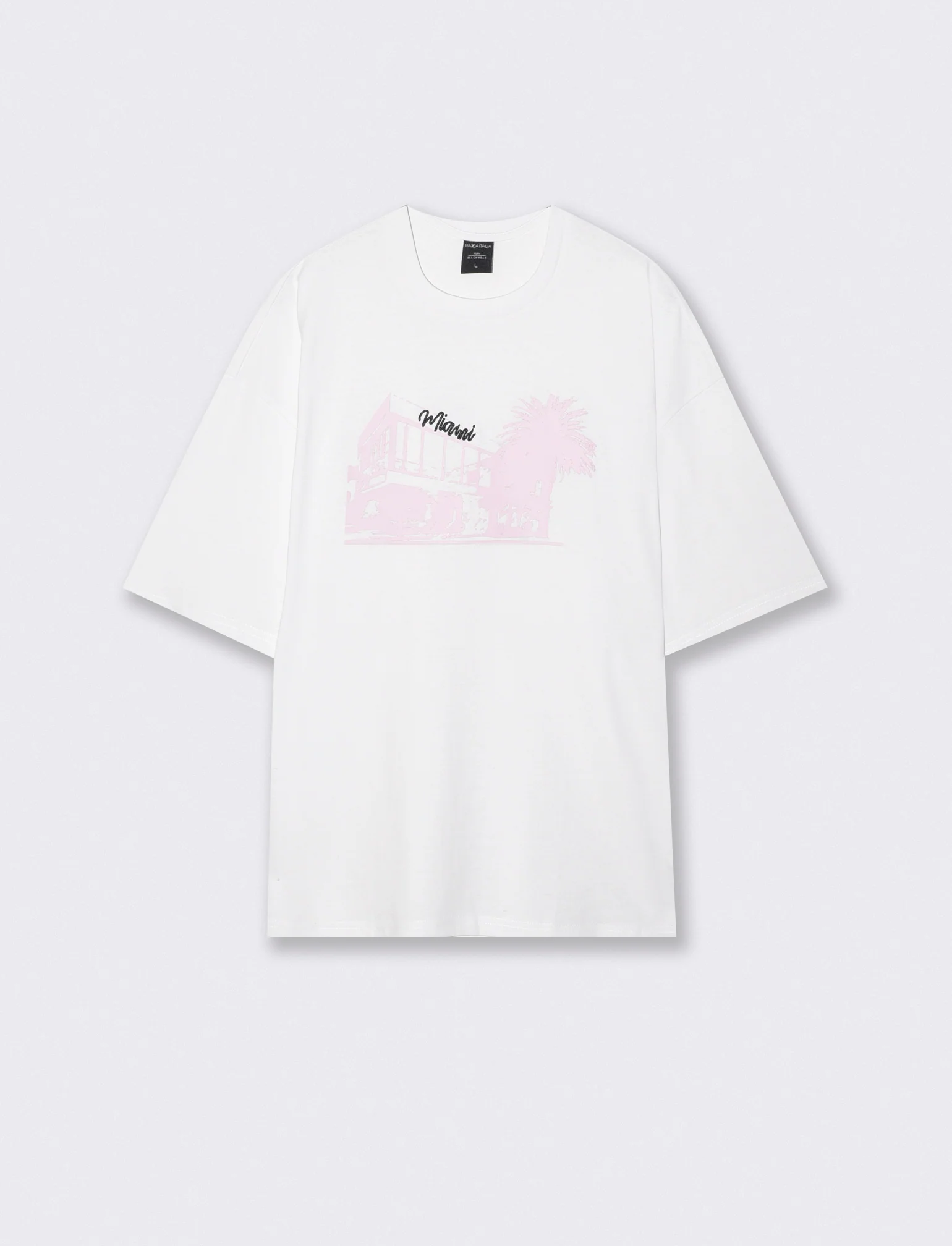 T-shirt puff e ricamo a contrasto - Bianco
