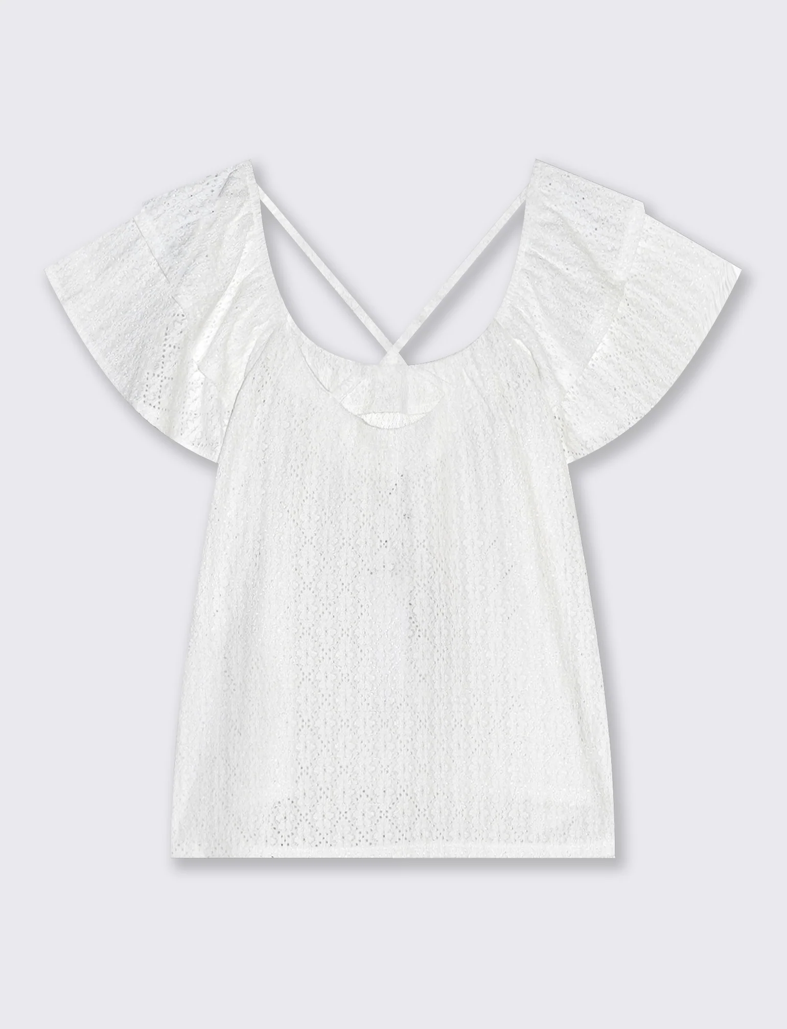 T-Shirt Raglan con Laccetti Retro - Bianco - Image 2