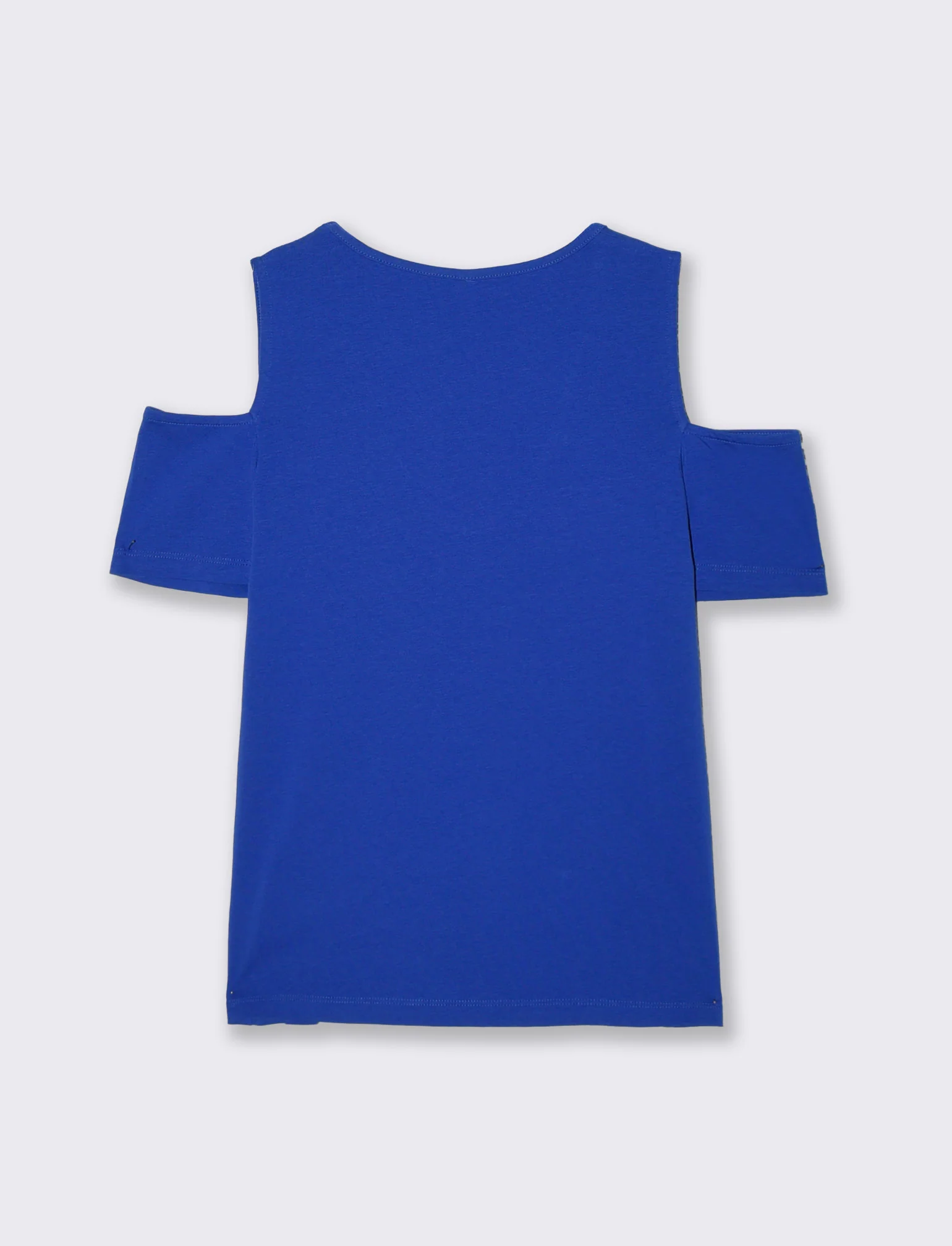 T-Shirt Scollo a V con Apertura - Royal - Image 2