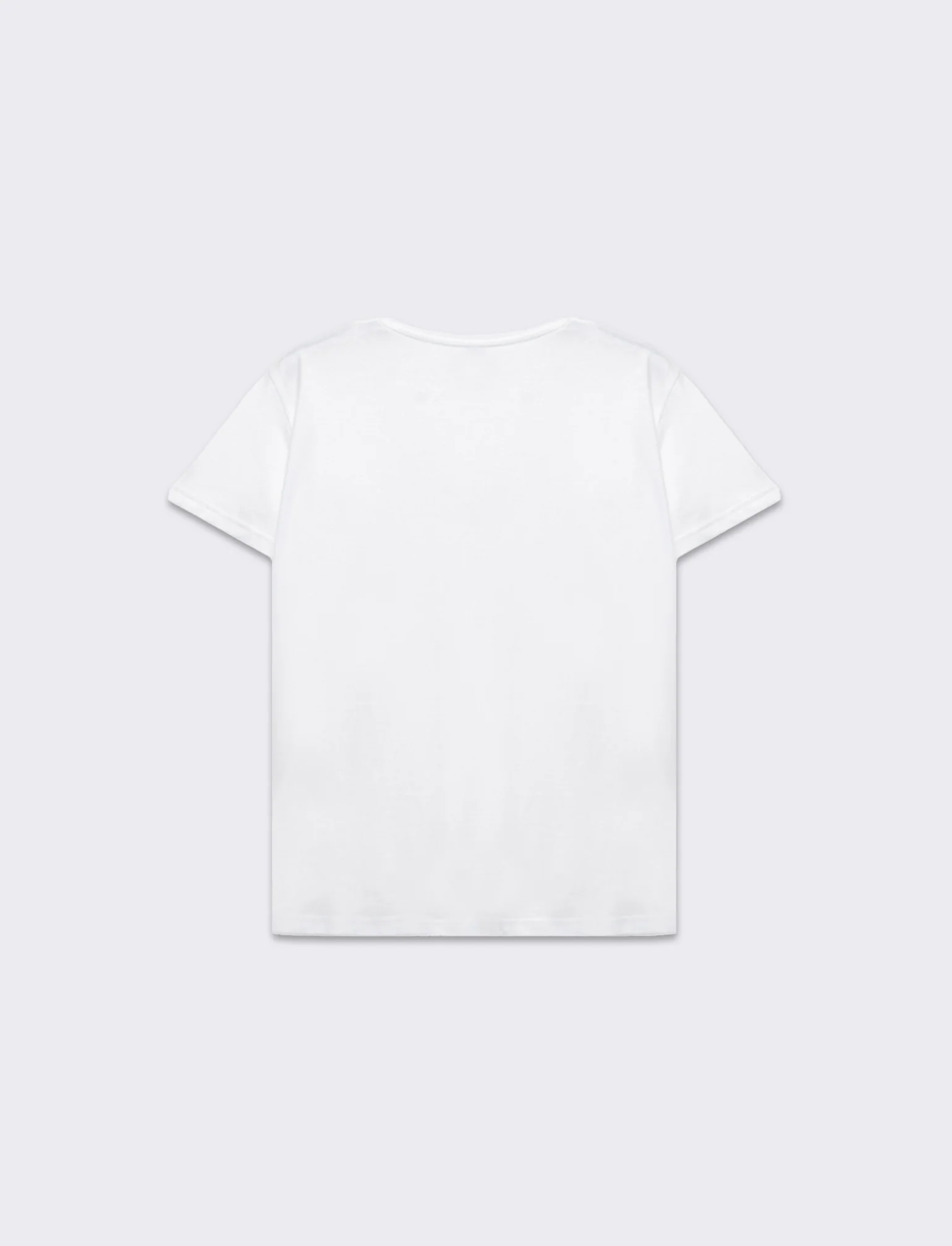 T-shirt scollo a v da donna - Bianco - Image 2