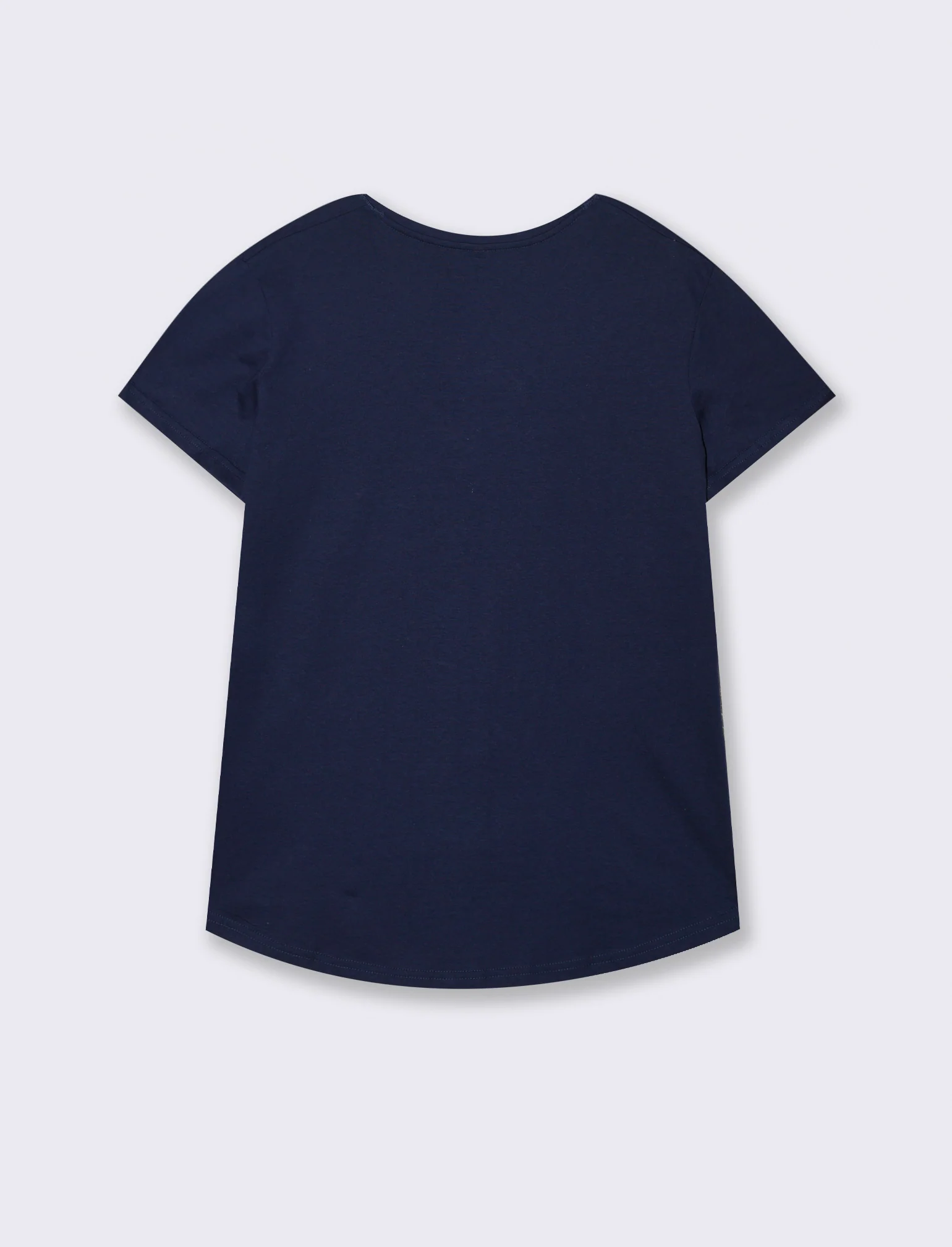 T-shirt scollo a v da donna - Blu - Image 2