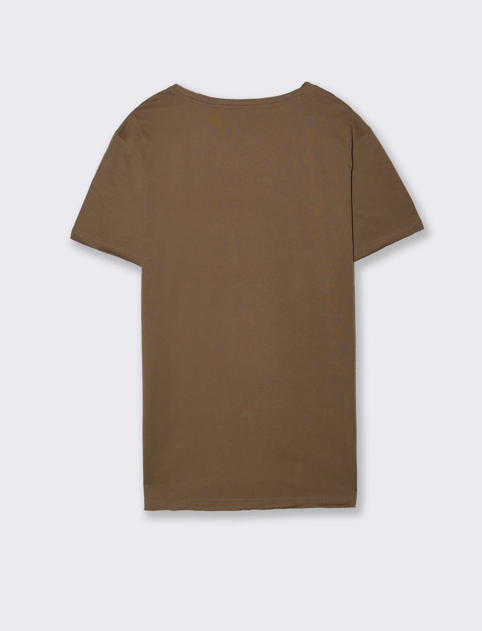 T-shirt scollo ampio regular fit da uomo - Grigio fango - Image 2