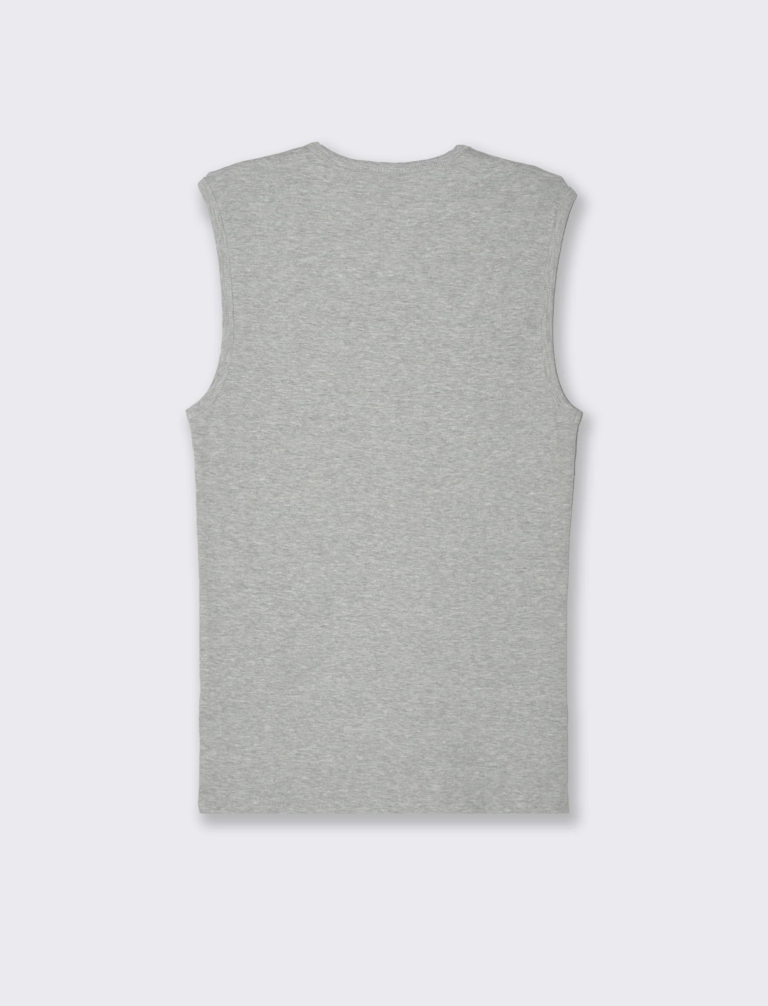T-shirt senza maniche da uomo - Grigio mel. - Image 2