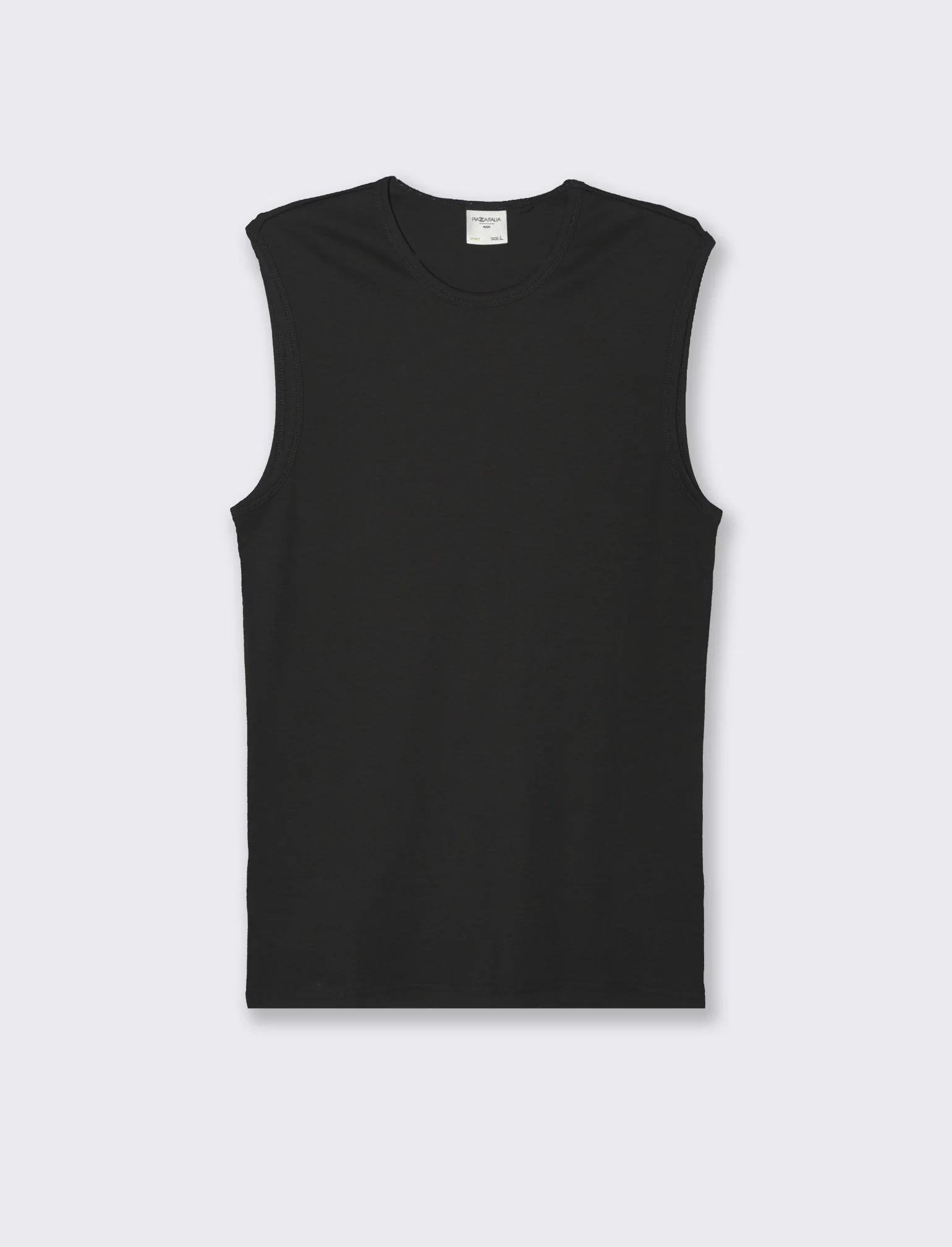 T-shirt senza maniche da uomo - Nero - Image 4