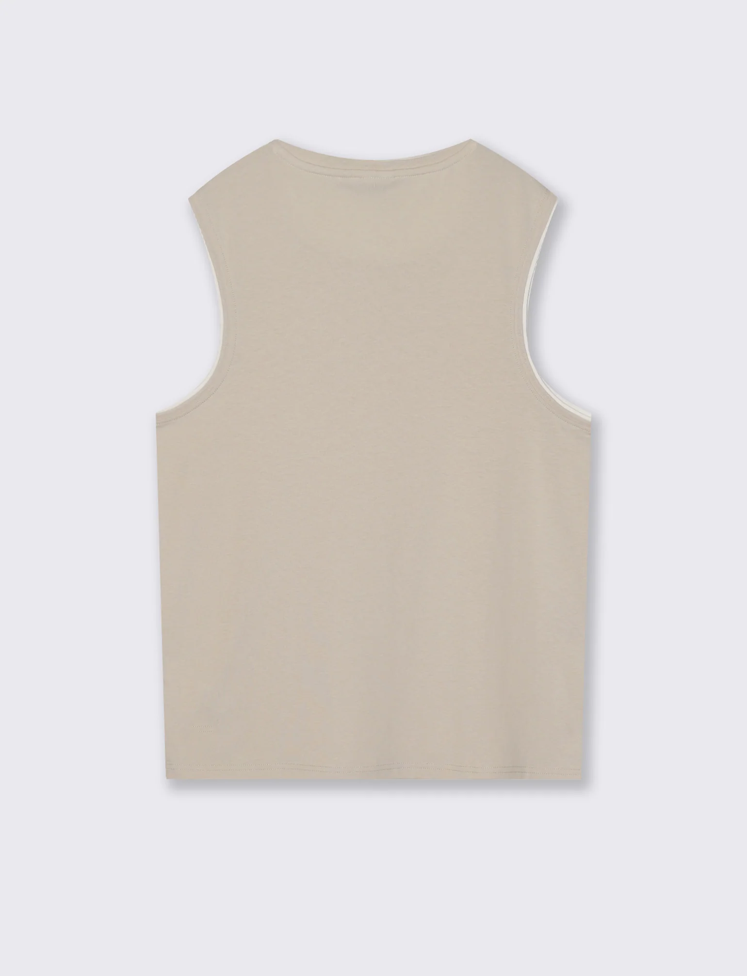 T-shirt senza maniche finto doppio capo - Grigio ghiaccio - Image 2