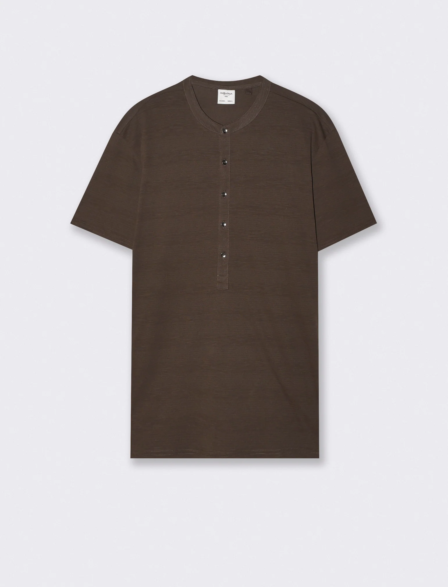 T-SHIRT SERAFINO IN JACQUARD STRUTTURATO - Moro