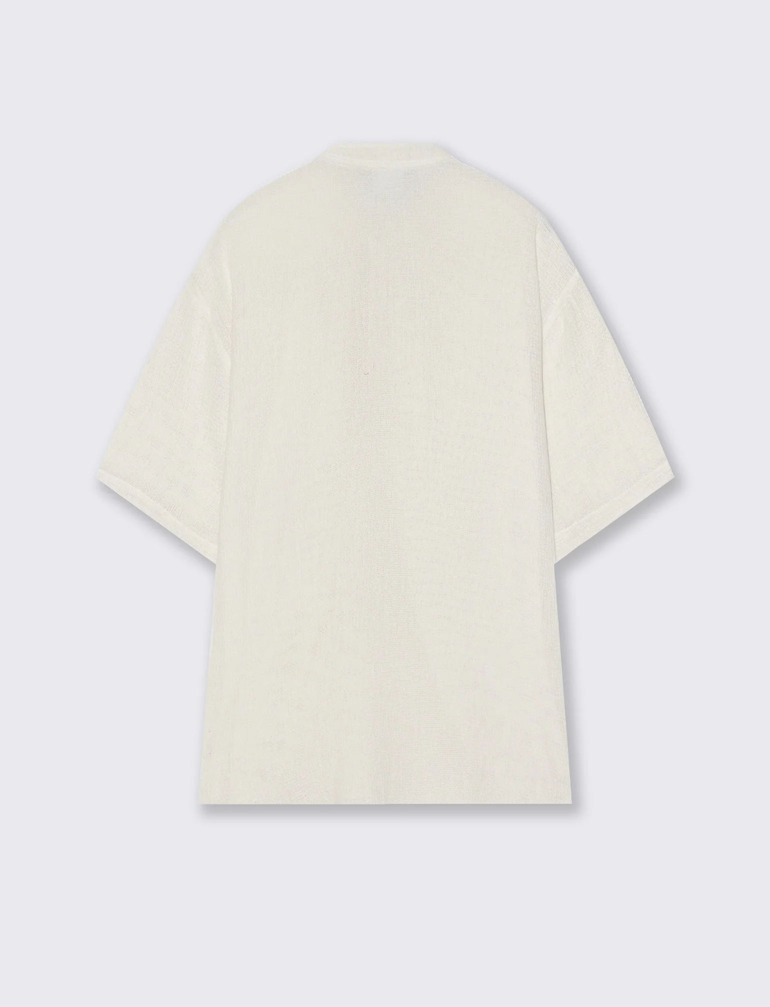 T-SHIRT SERAFINO IN TESSUTO DOBBY - Bianco latte - Image 2