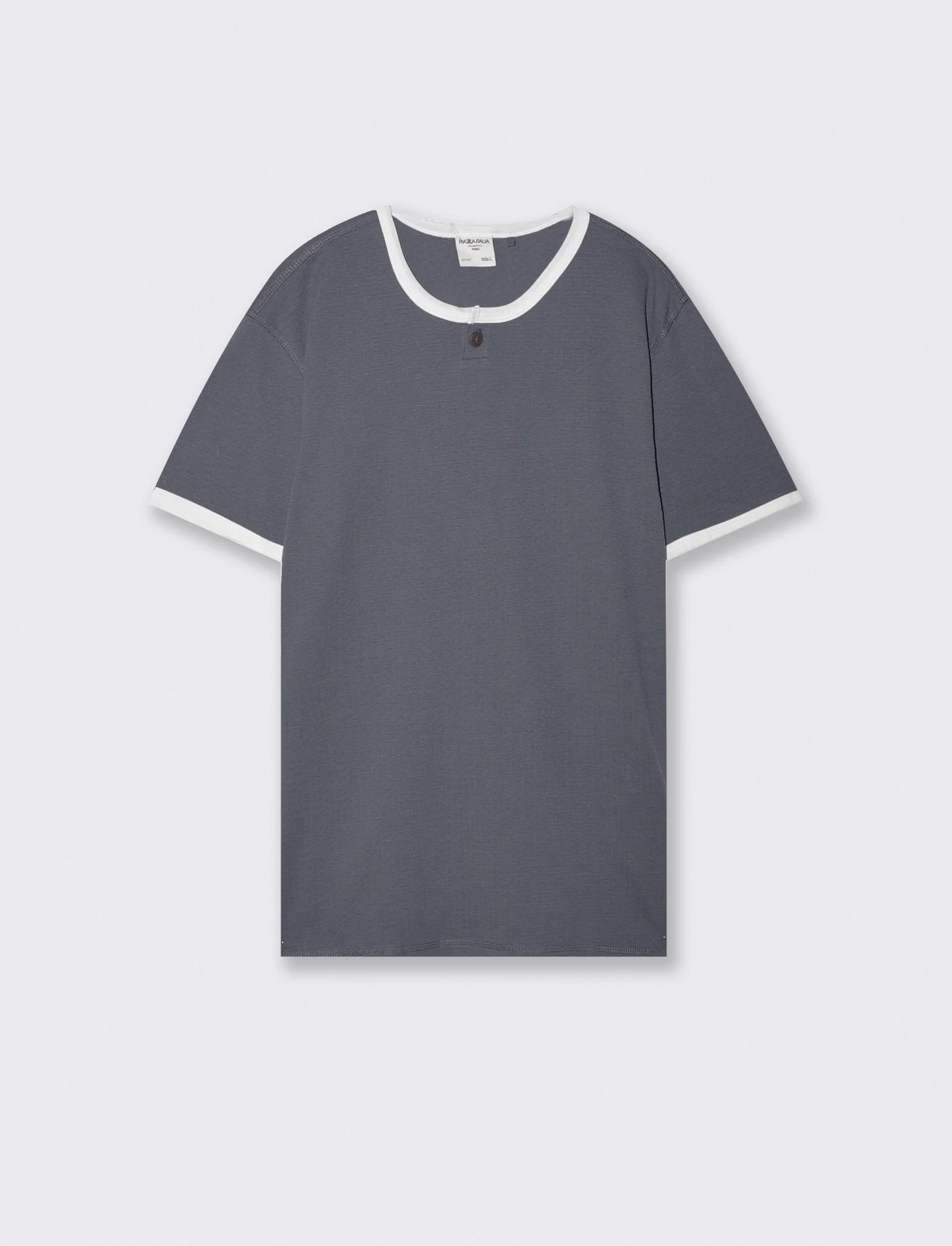 T-shirt Serafino in Tessuto Jacquard - Avion