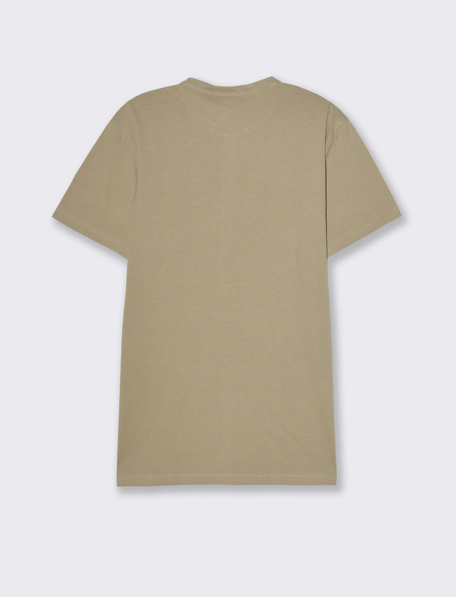 T-shirt serafino struttura jacquard da uomo - Verde salvia - Image 2