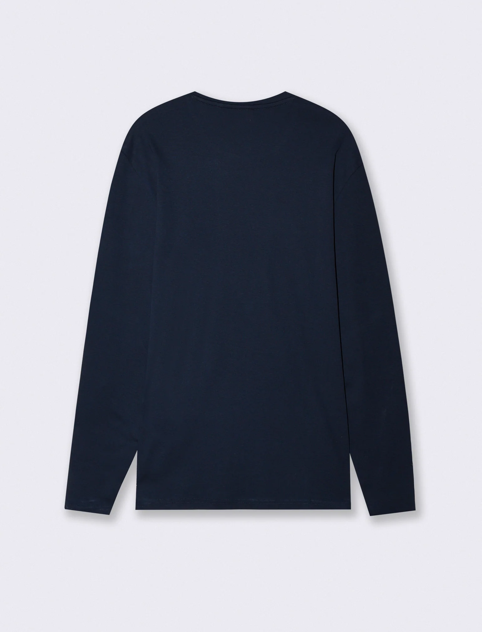 T-shirt slim fit a coste girocollo - Blu - Image 2