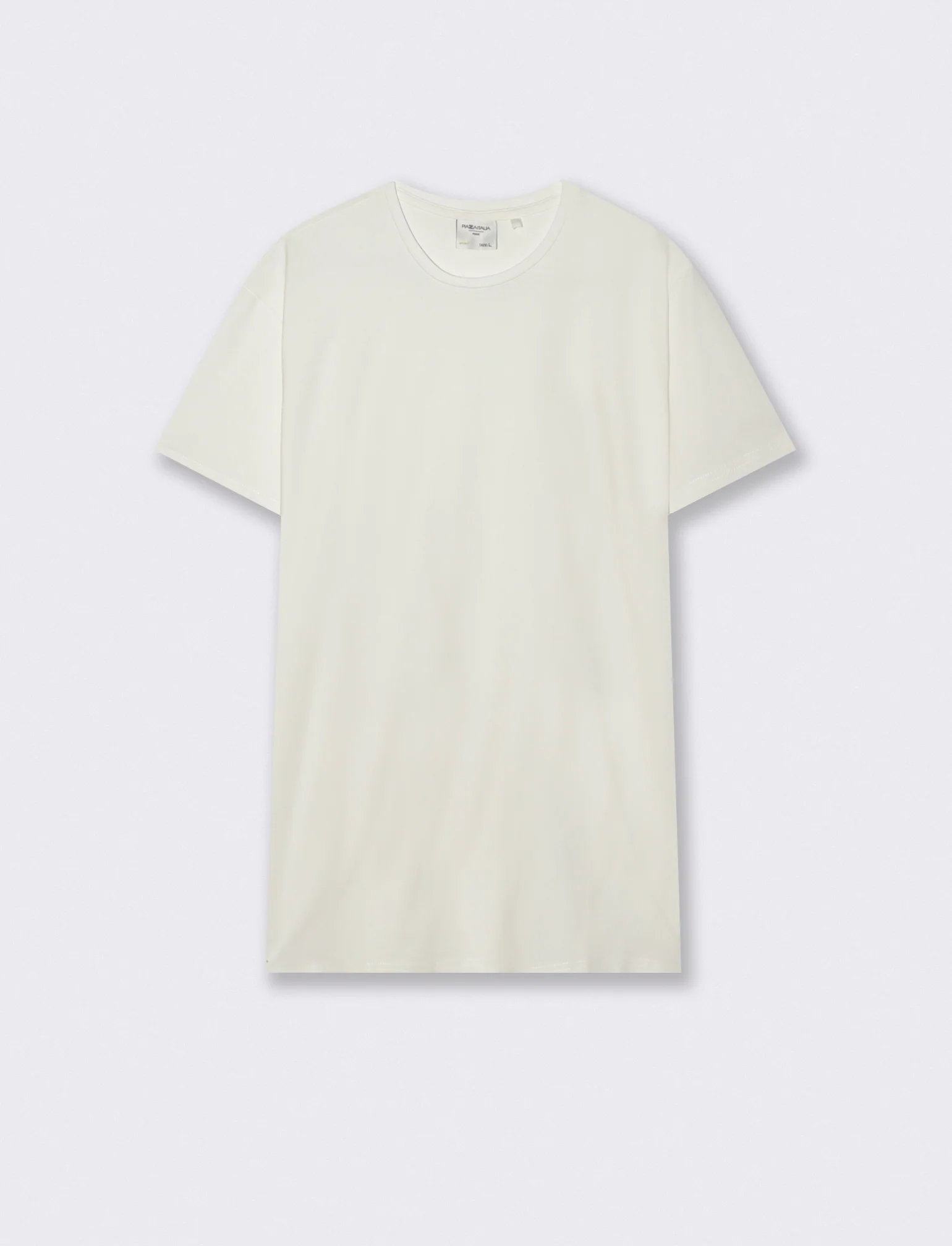 T-shirt slim fit in cotone elasticizzato - Bianco - Image 2