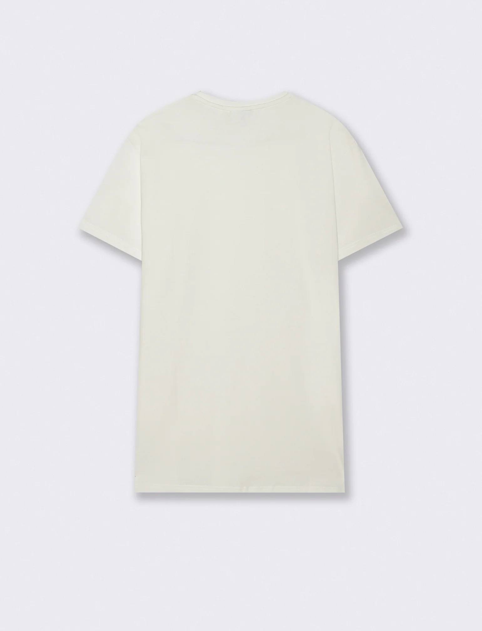 T-shirt slim fit in cotone elasticizzato - Bianco - Image 3