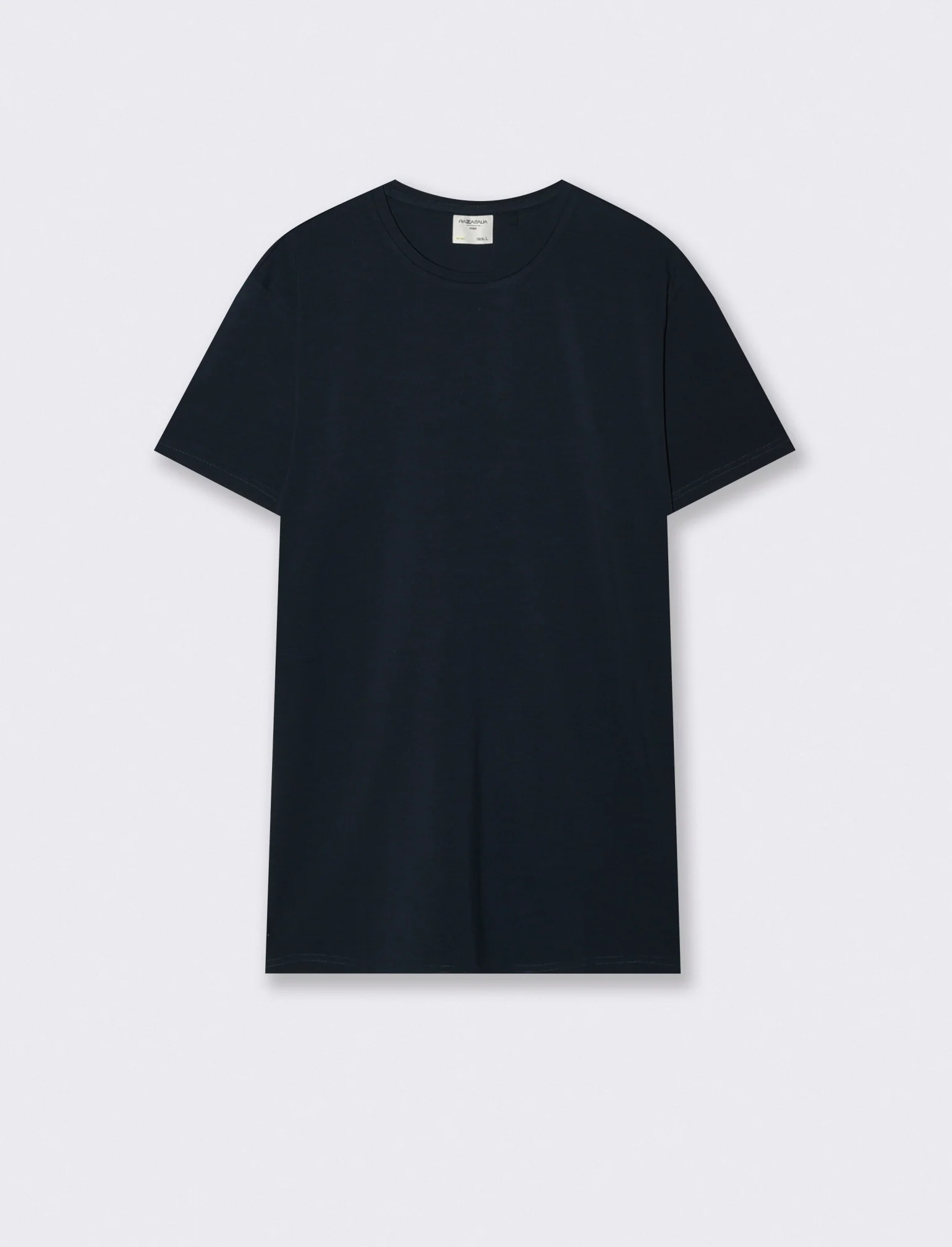 T-shirt slim fit in cotone elasticizzato - Blu notte