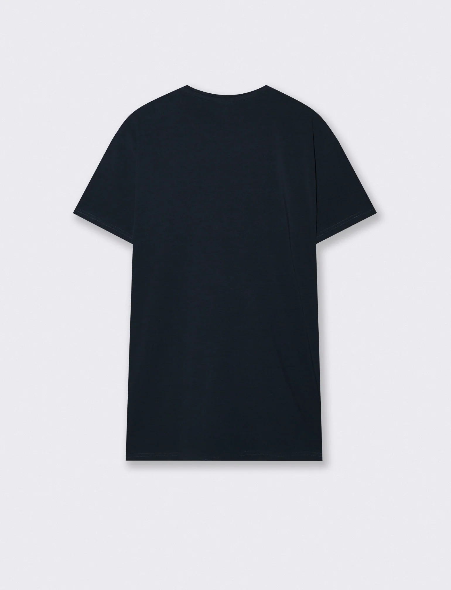 T-shirt slim fit in cotone elasticizzato - Blu notte - Image 2