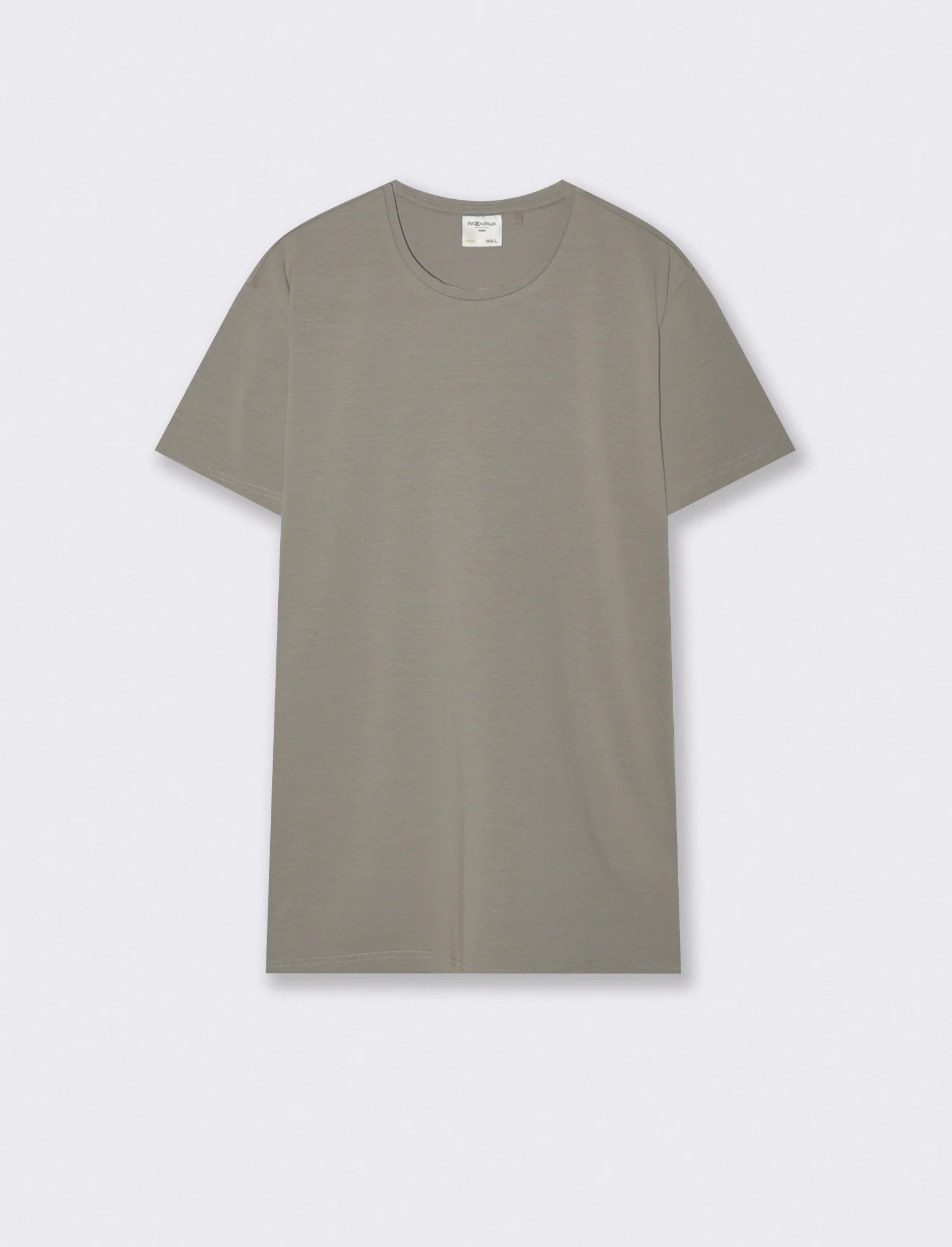 T-shirt slim fit in cotone elasticizzato - Grigio