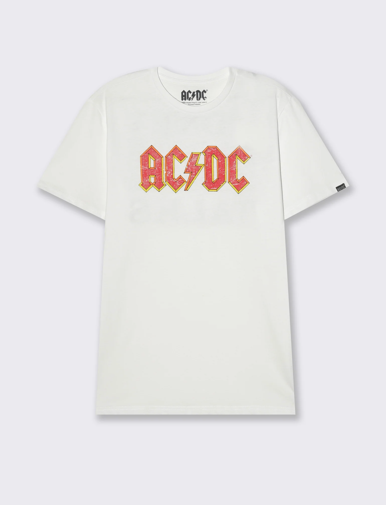 T-shirt stampa acdc da uomo - Bianco - Image 4