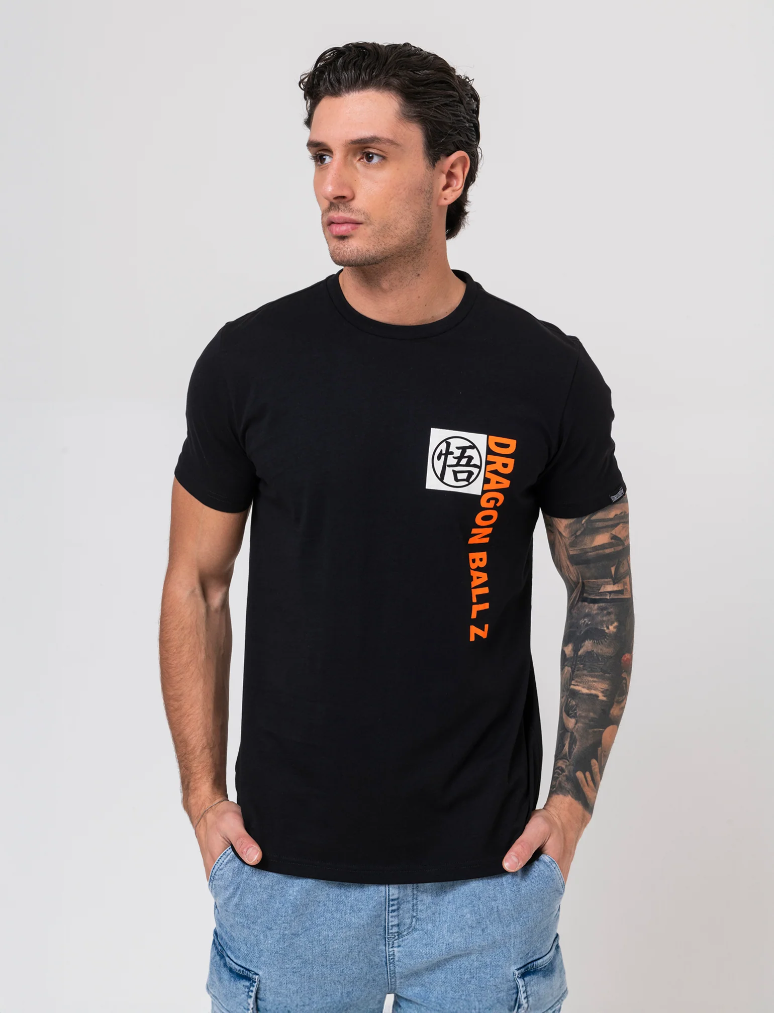 T-shirt stampa dragon ball da uomo - Nero - Image 3