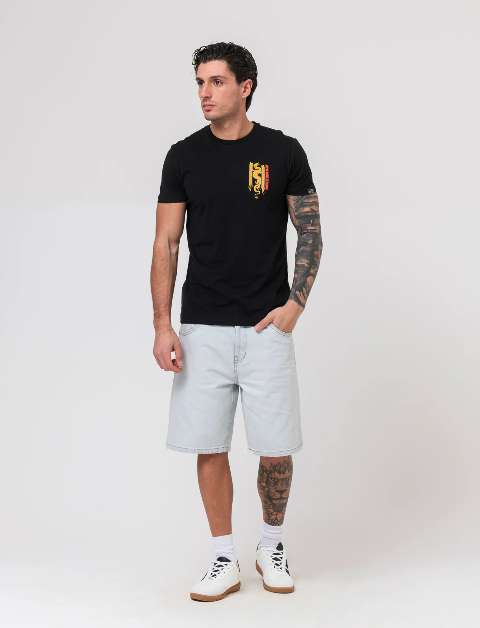 T-shirt stampa dungeonsanddragons/houseofdragon da uomo - Nero - Image 3
