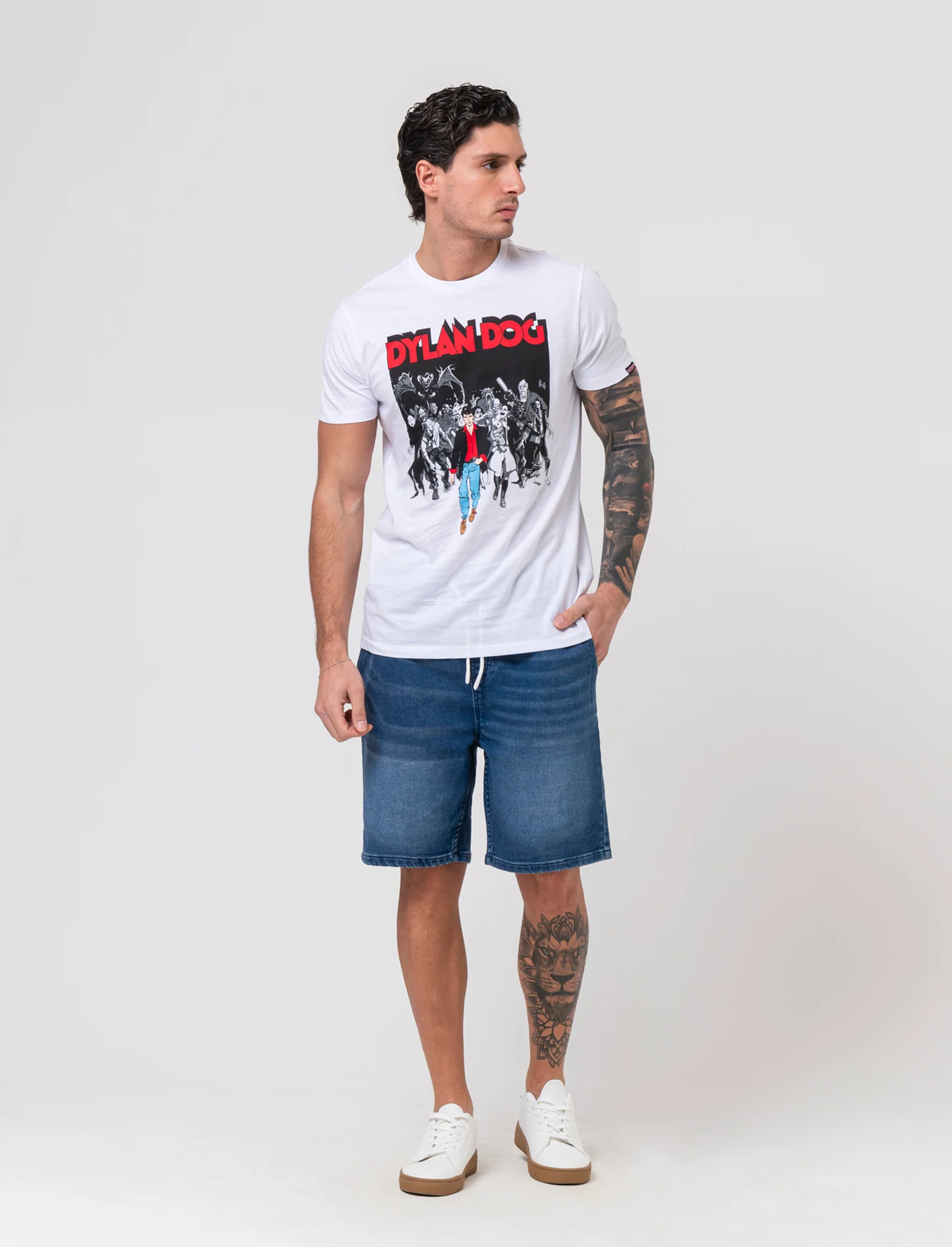 T-shirt stampa dylan dog da uomo - Bianco - Image 3