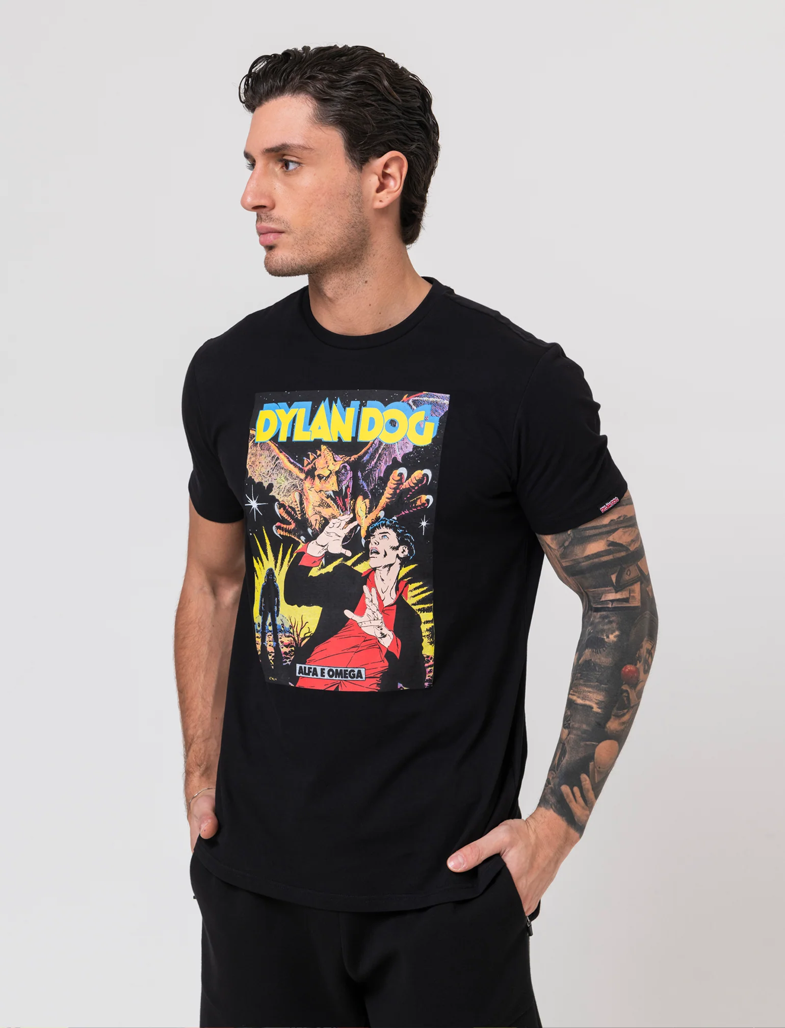 T-shirt stampa dylan dog da uomo - Nero - Image 3