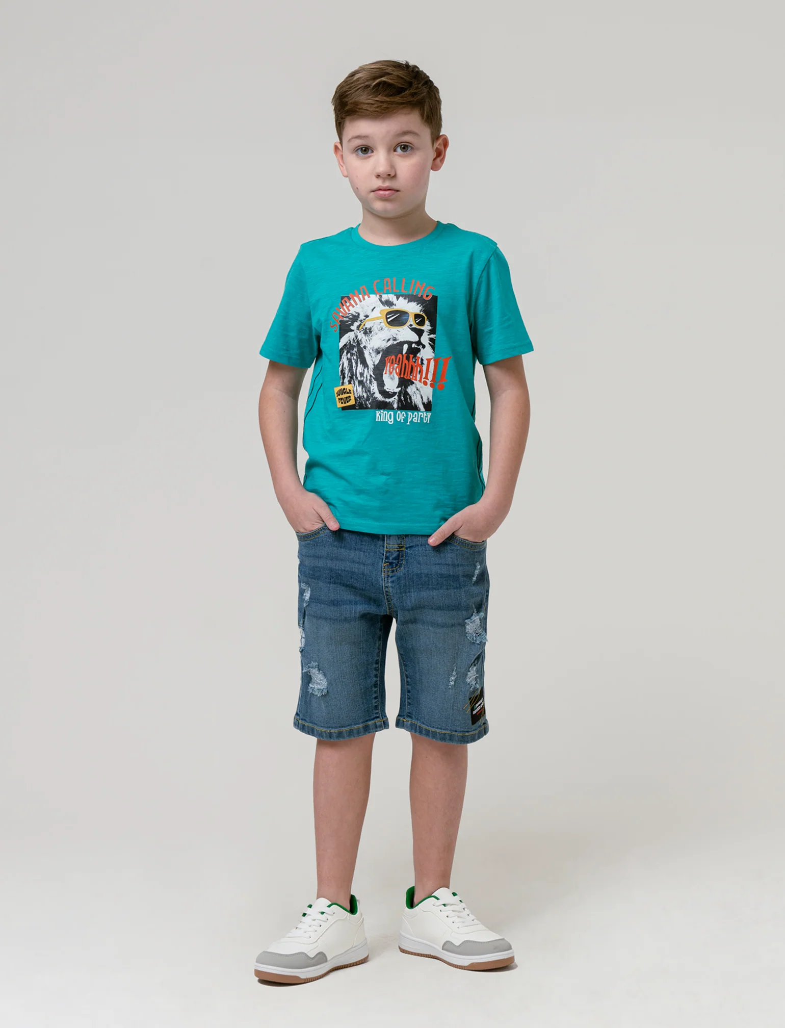 T-shirt stampa estiva da bambino - Verde acqua - Image 3