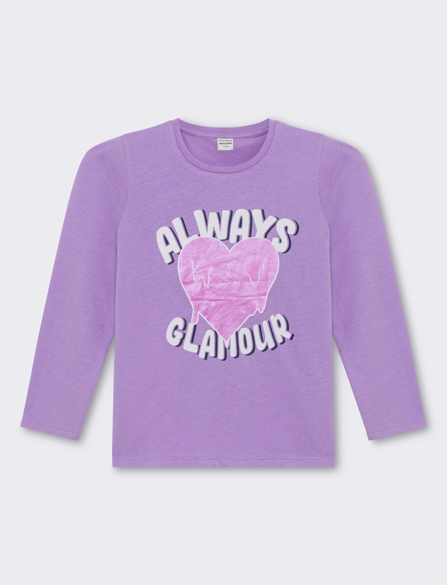 T-shirt stampa frontale da bambina - Viola