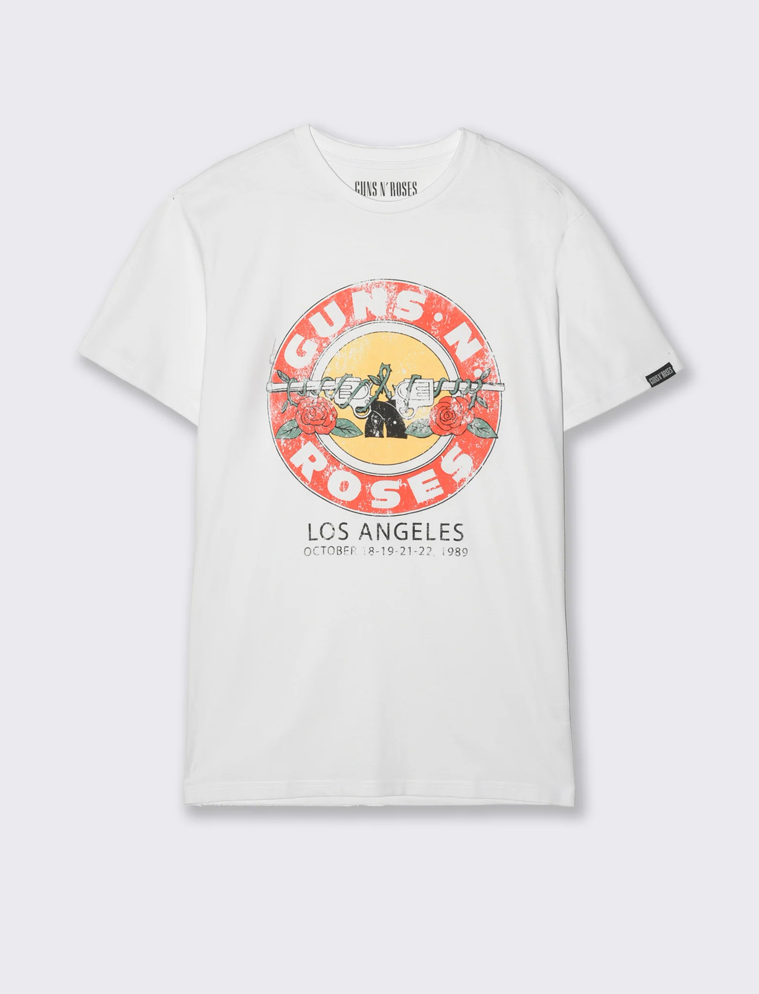 T-shirt stampa guns n' roses da uomo - Bianco - Image 4