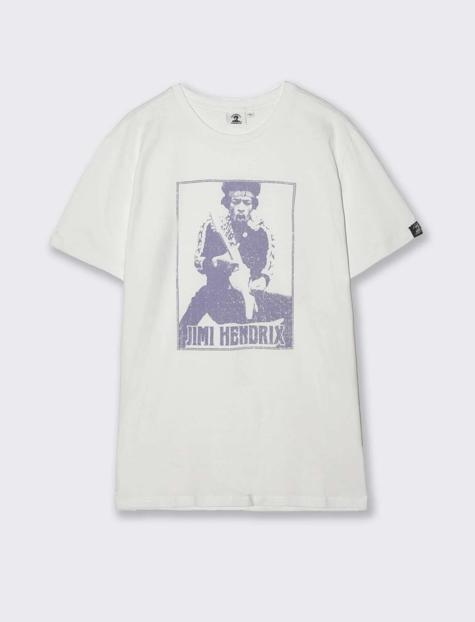 T-shirt stampa jimi hendrix da uomo - Bianco - Image 4