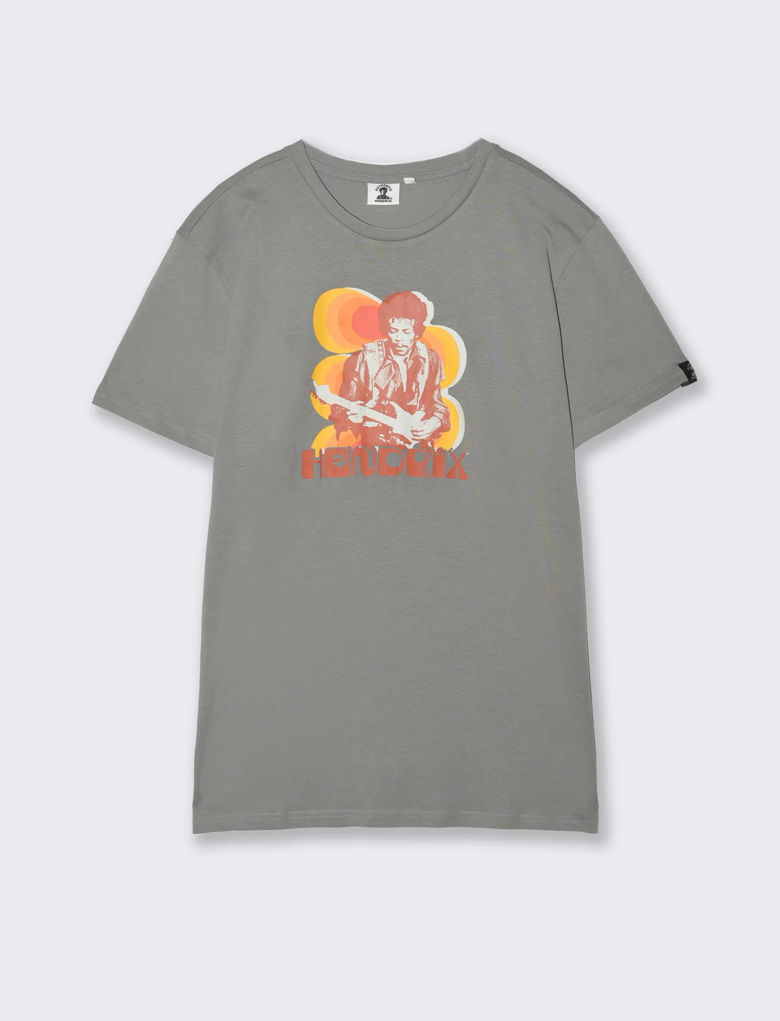 T-shirt stampa jimi hendrix da uomo - Grigio piombo - Image 4