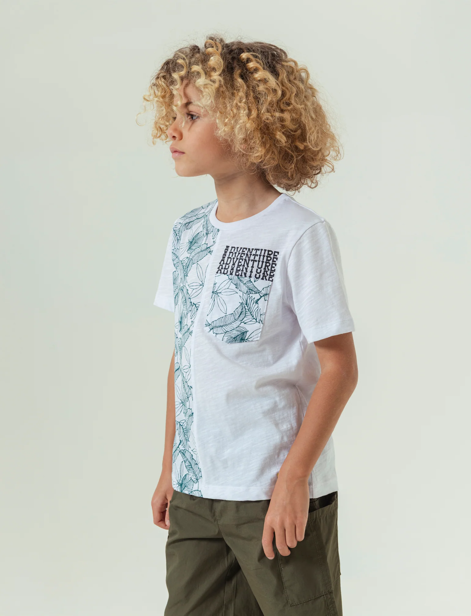 T-shirt stampa jungle da bambino - Bianco - Image 2