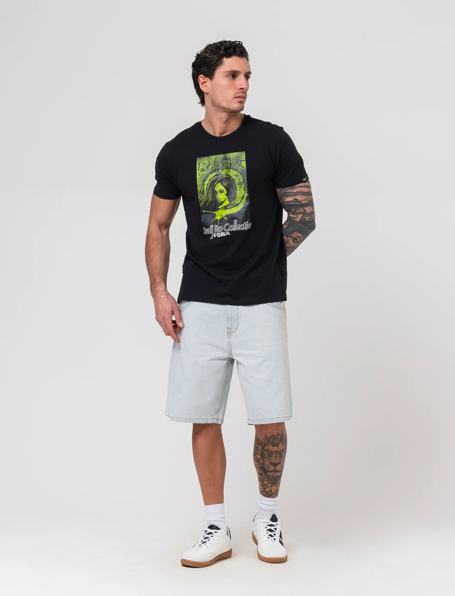 T-shirt stampa Junji Ito da uomo - Nero - Image 3