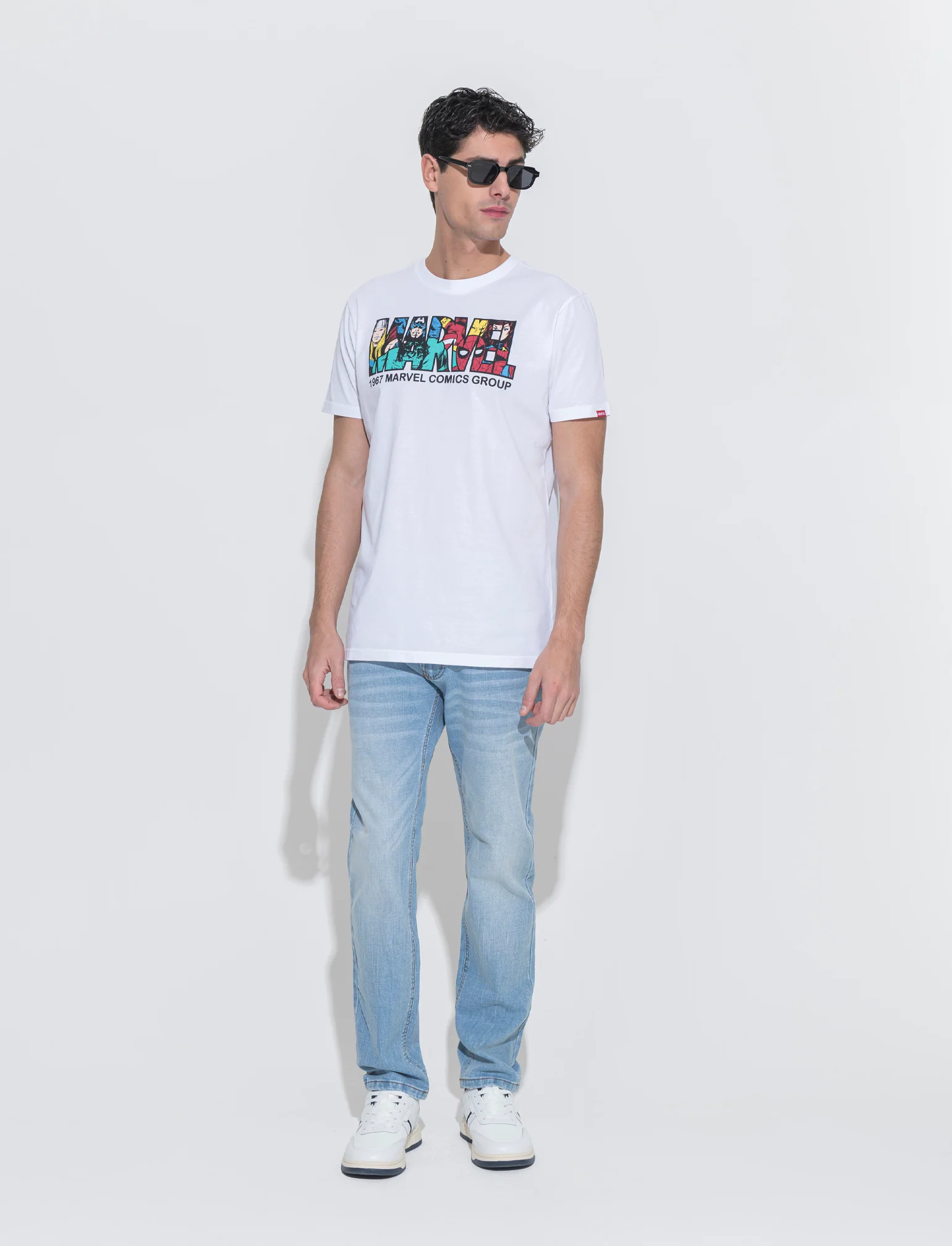 T-shirt stampa marvel da uomo - Bianco - Image 3