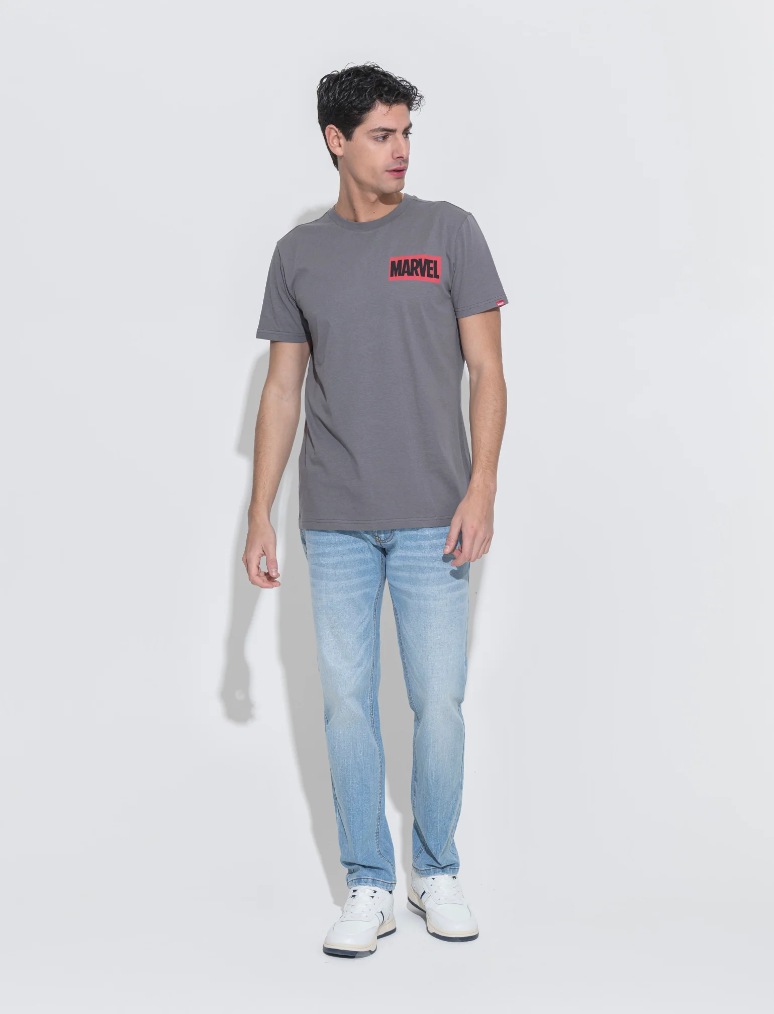 T-shirt stampa marvel da uomo - Grigio - Image 2