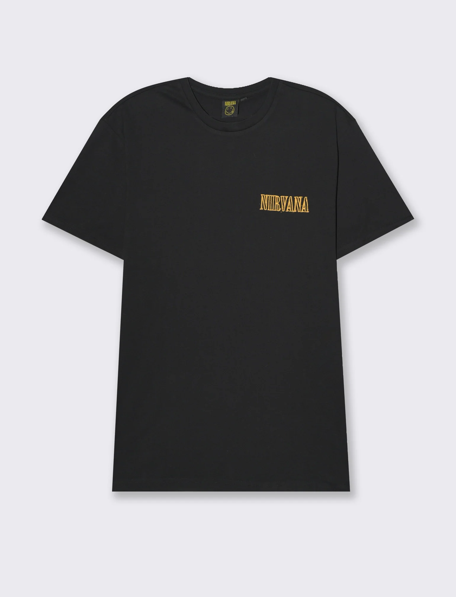 T-shirt stampa nirvana da uomo - Nero - Image 4