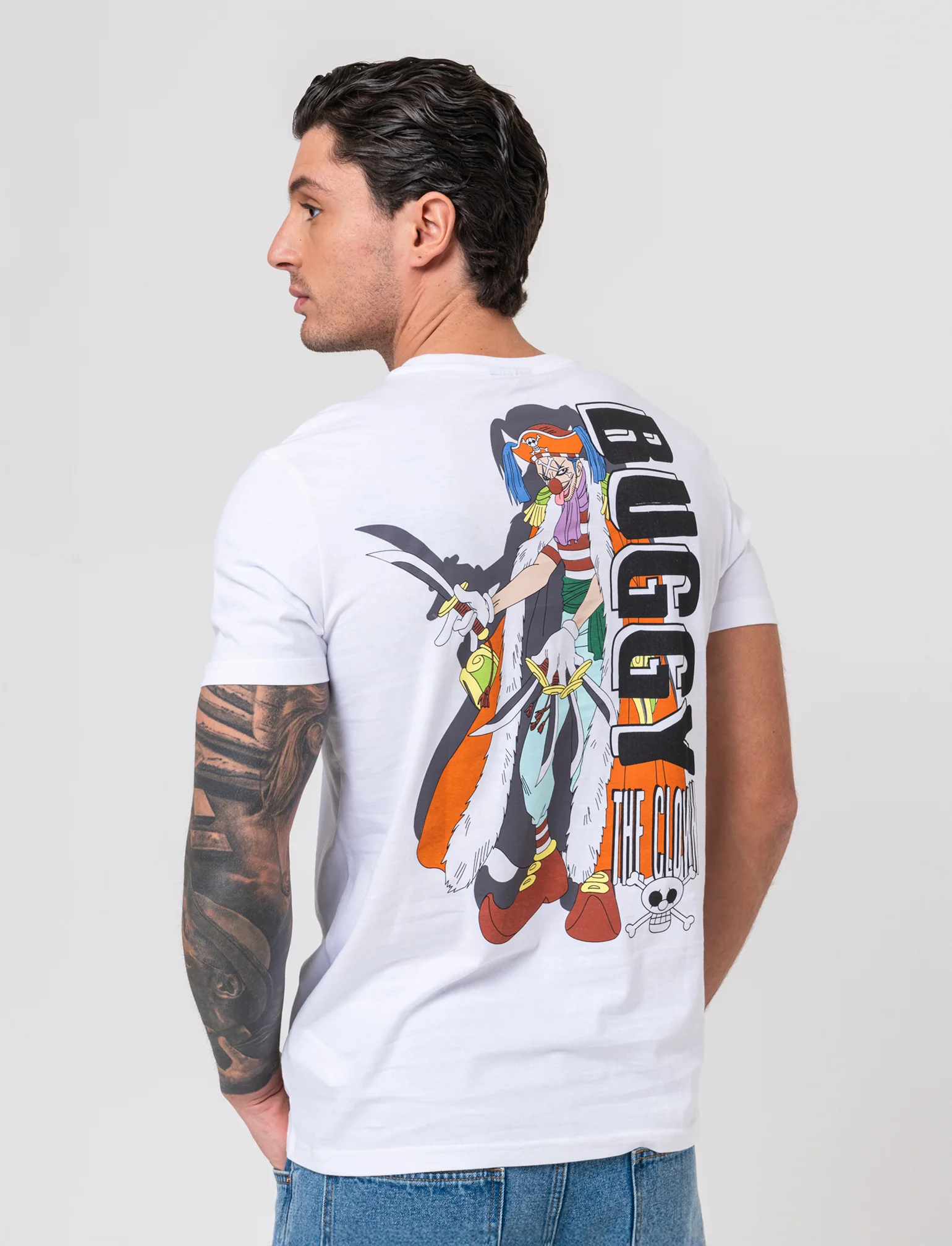 T-shirt stampa one piece da uomo - Bianco - Image 3