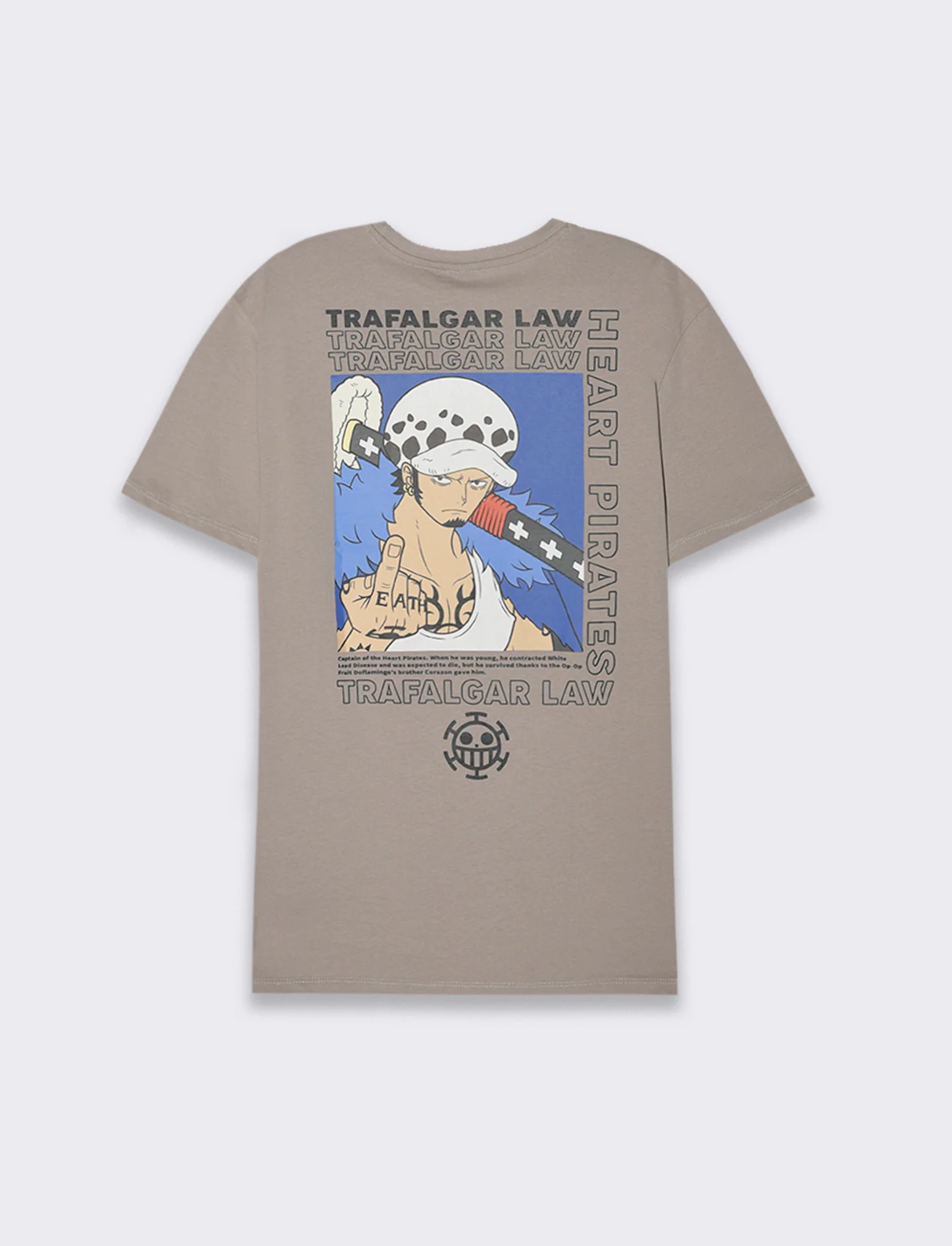 T-shirt stampa one piece da uomo - Grigio - Image 2