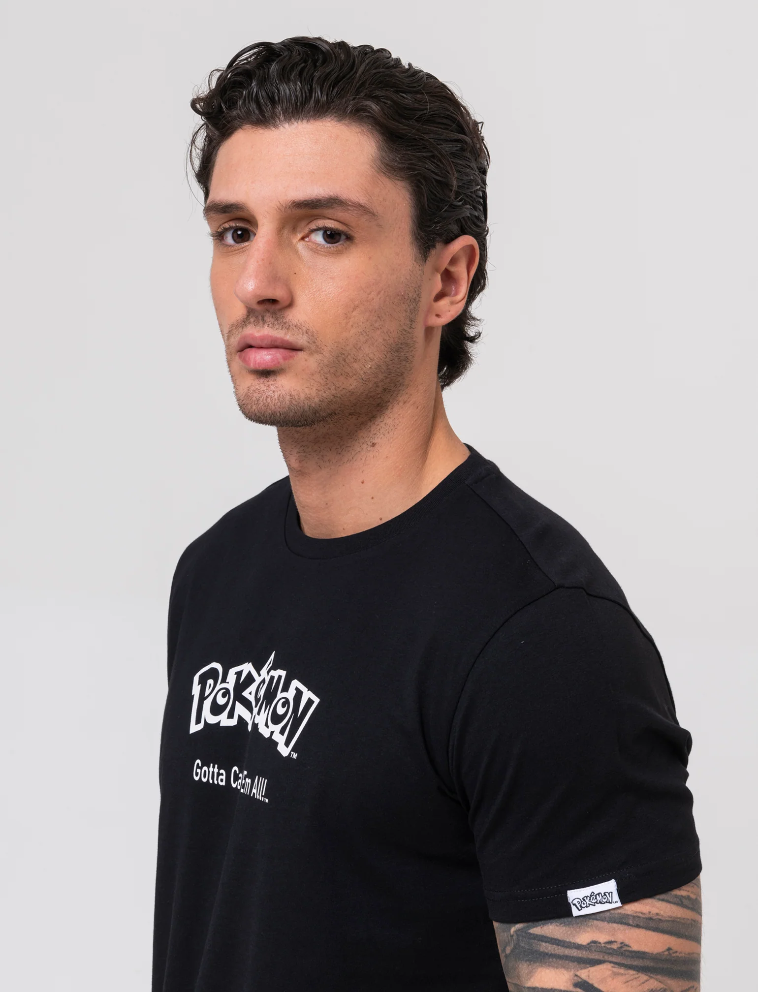 T-shirt stampa pokemon da uomo - Nero - Image 2