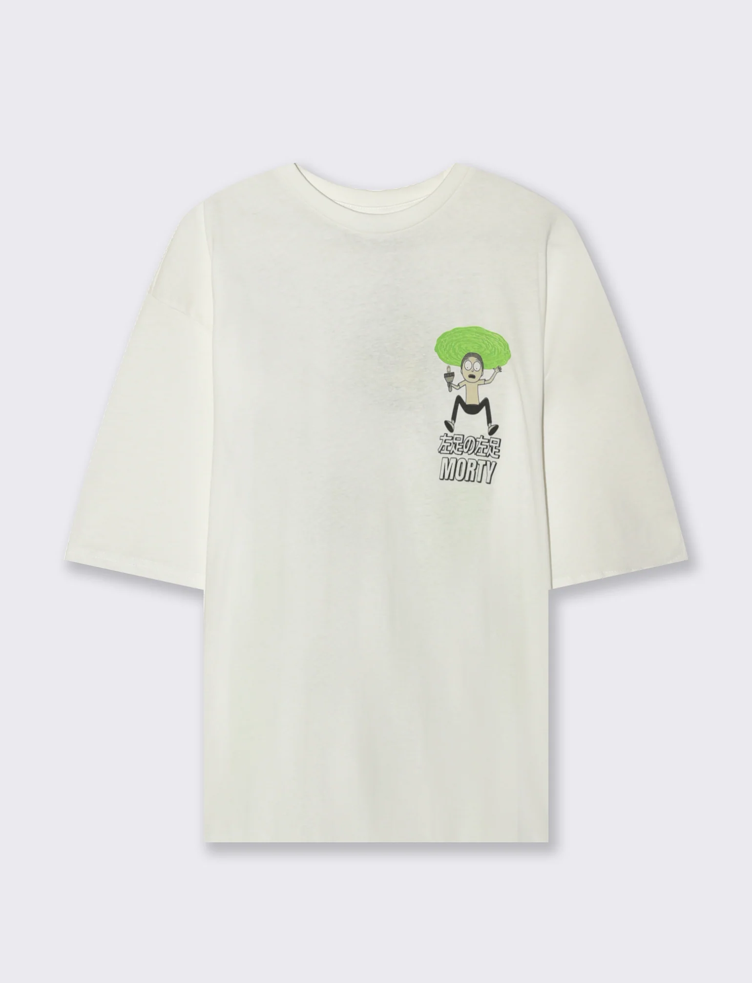 T-SHIRT STAMPA RICK AND MORTY - Bianco