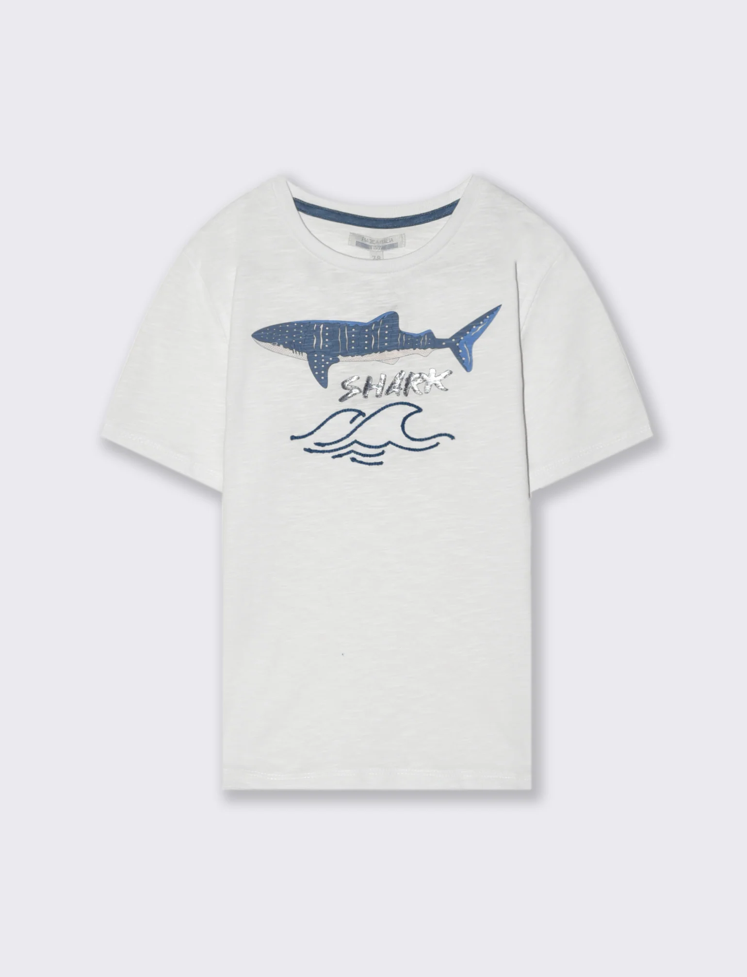 T-shirt stampa SHARK da bambino - Bianco