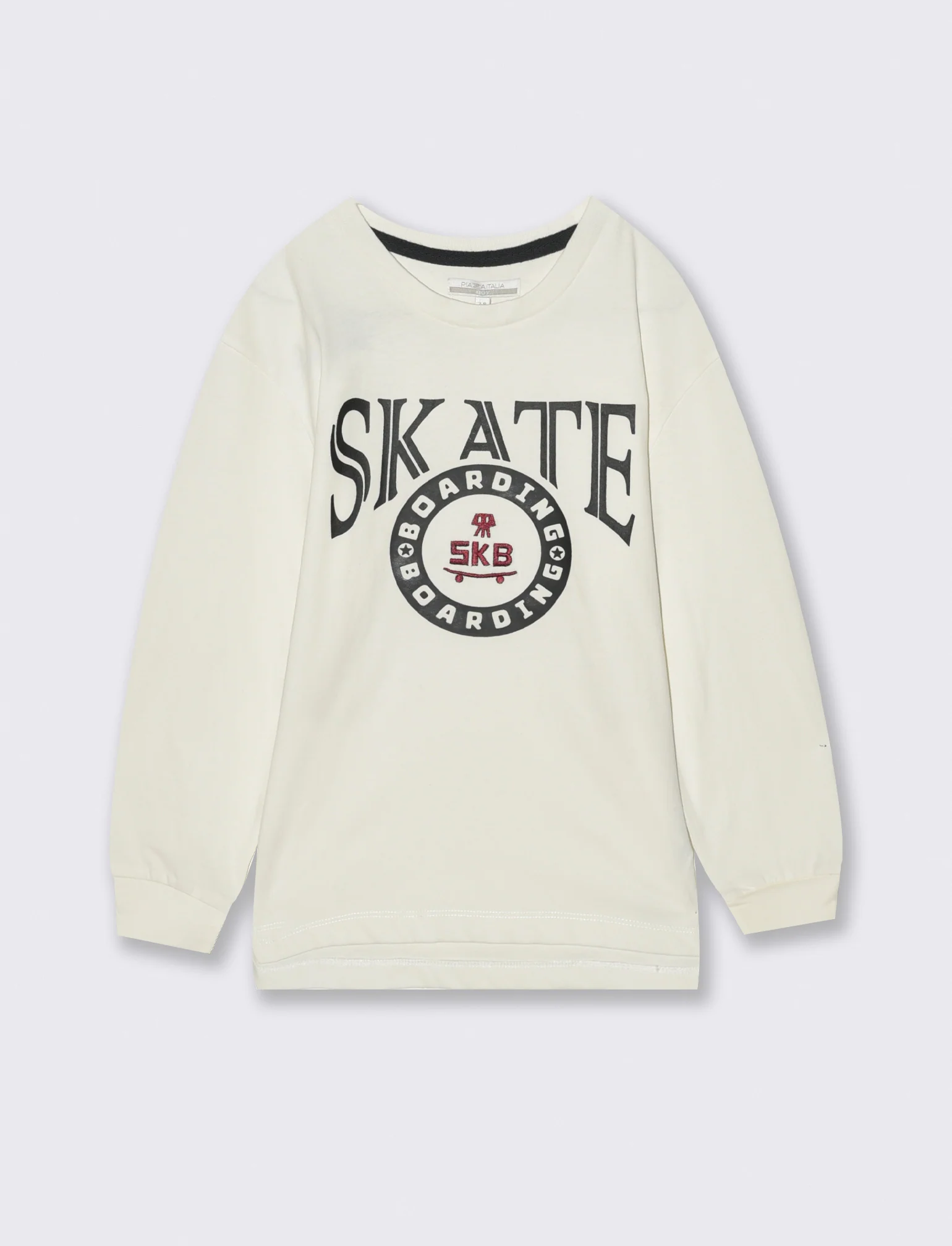 T shirt stampa skate skull. - Bianco latte - Image 3