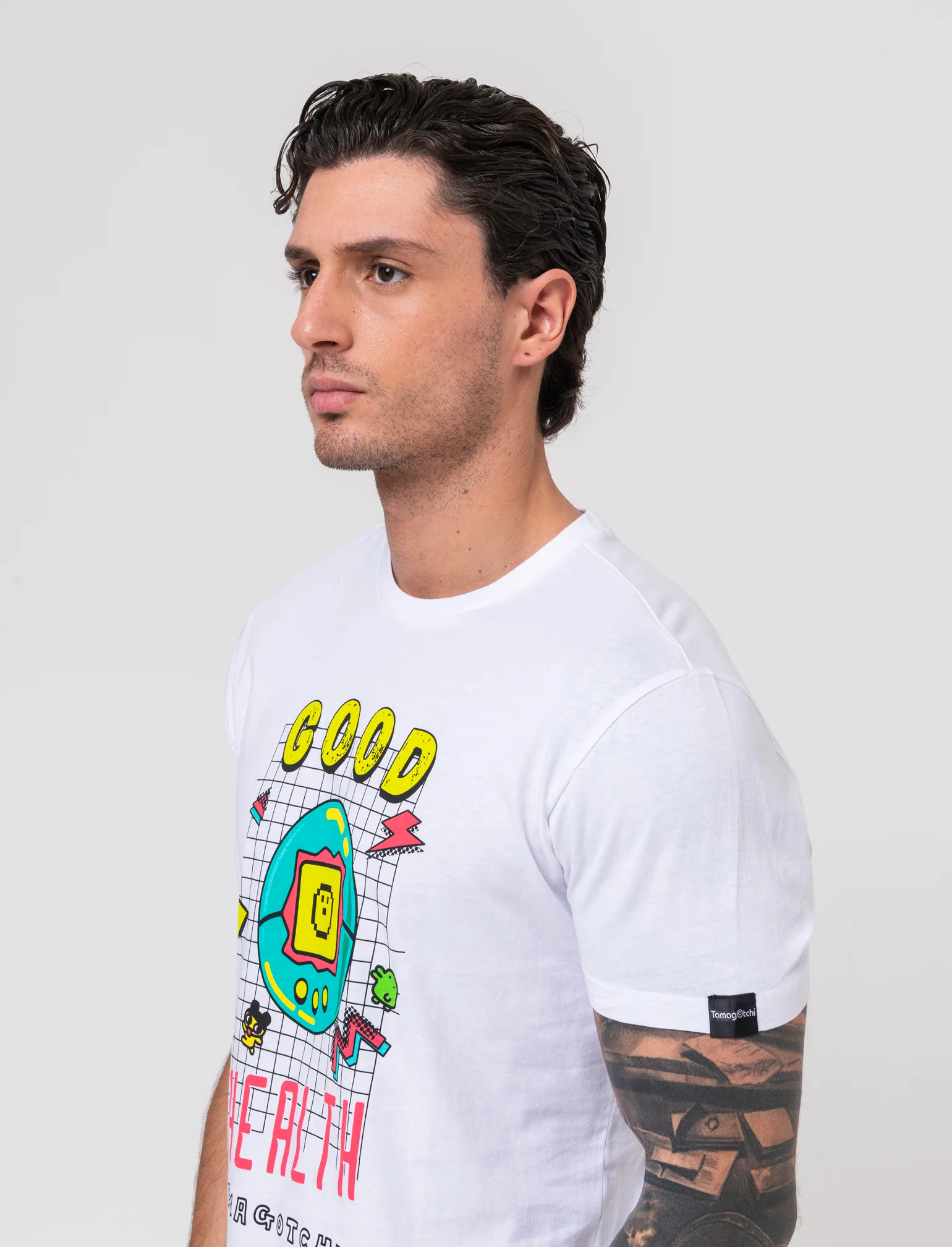 T-shirt stampa tamagotchi da uomo - Bianco - Image 2