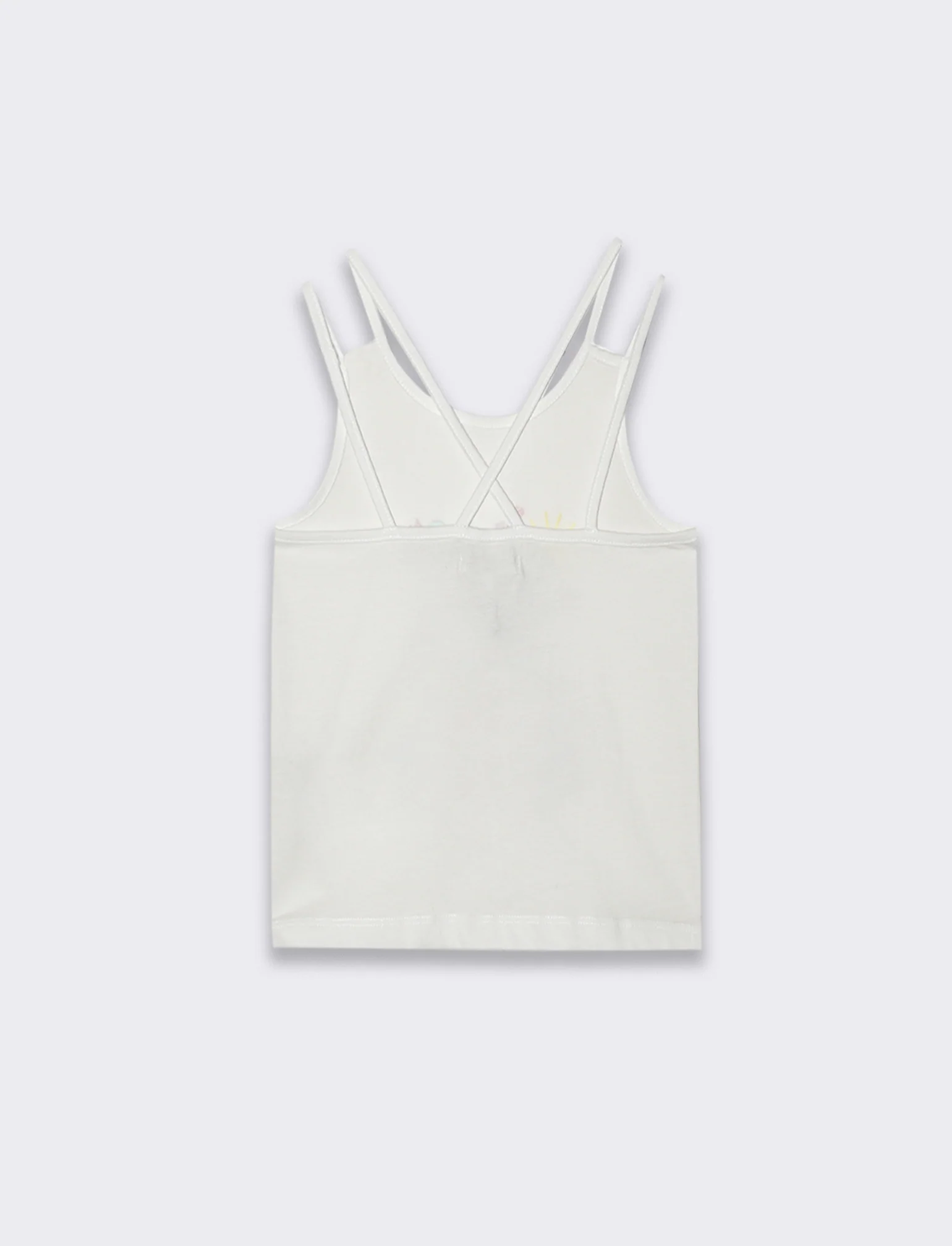 T-shirt stampata con strass da bambina - Bianco - Image 3