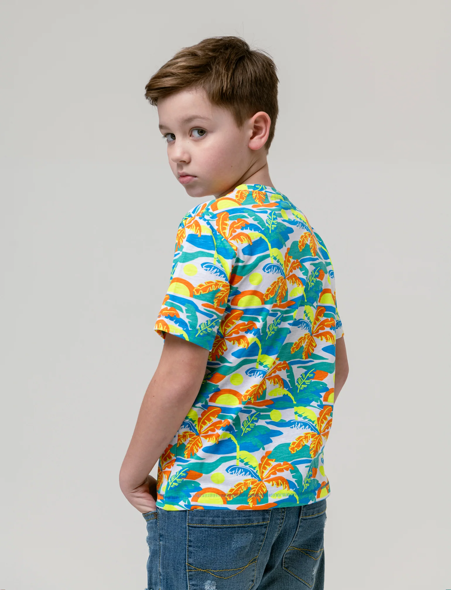 T-shirt stampata con tasca da bambino - Fantasia - Image 2
